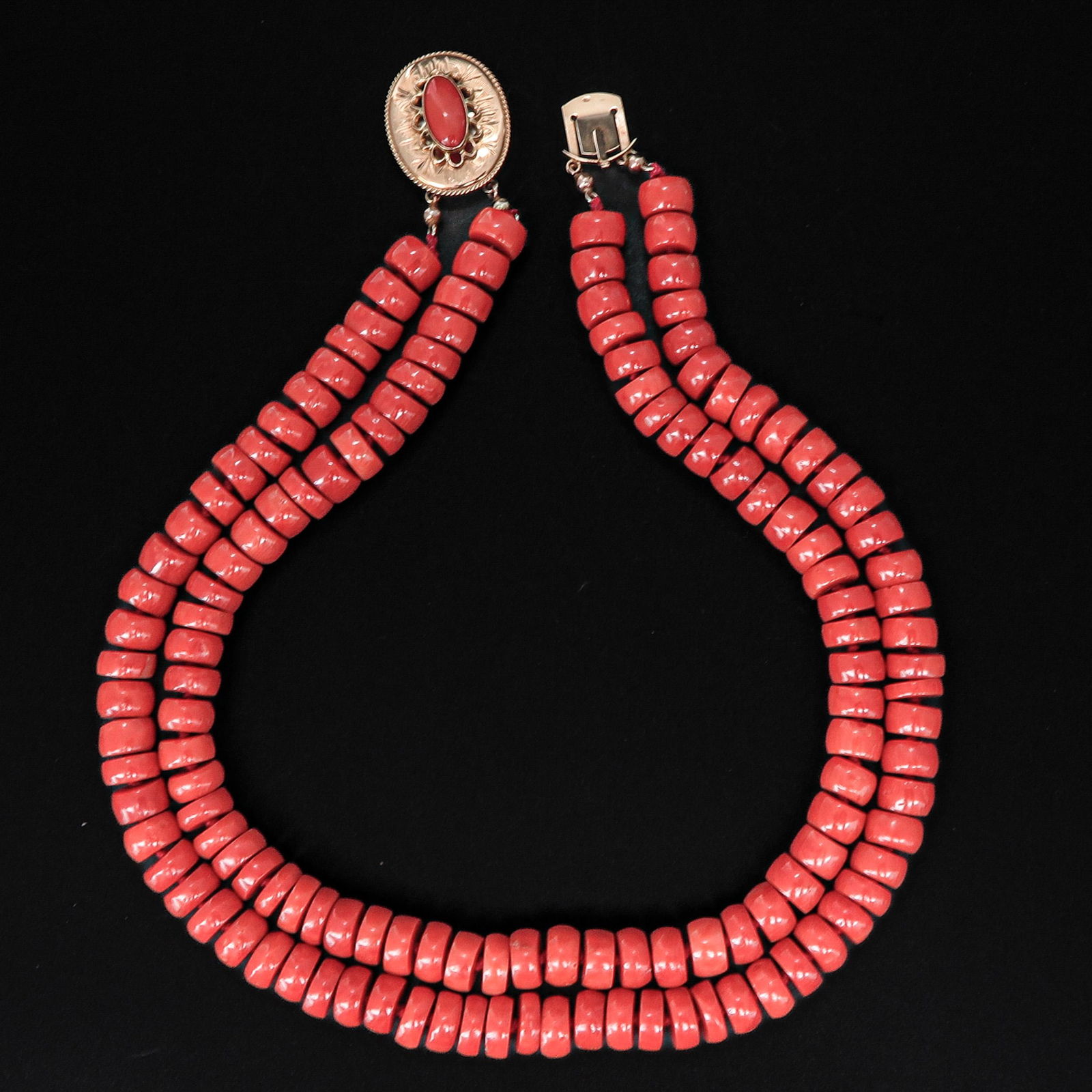 A  Double Strand Red Coral Necklace (1 of 4)