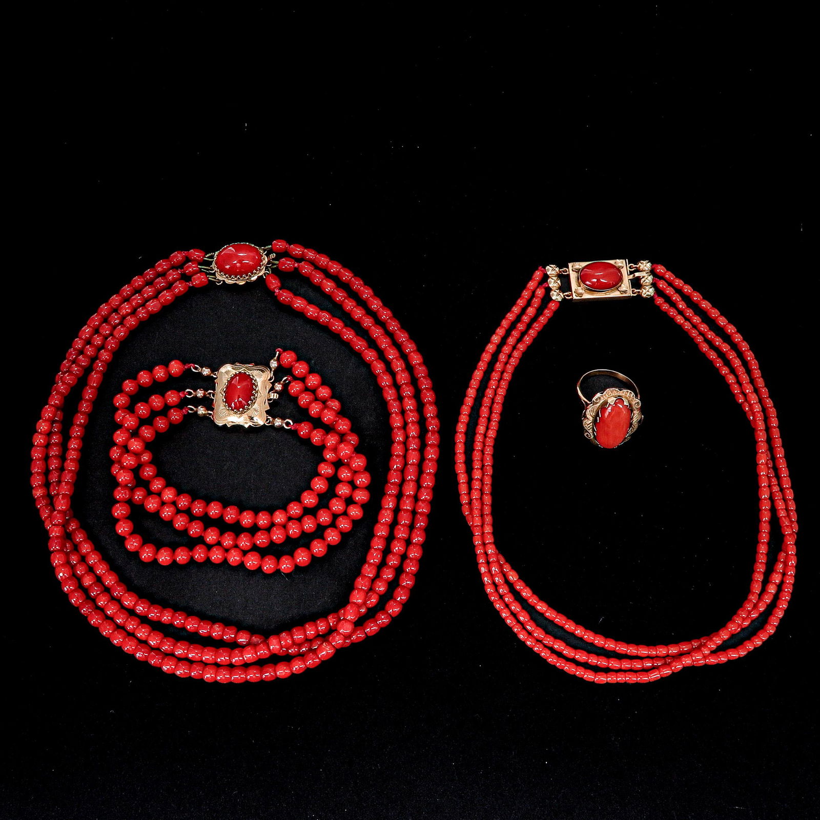 A Collection of Red Coral Jewelry (1 of 6)