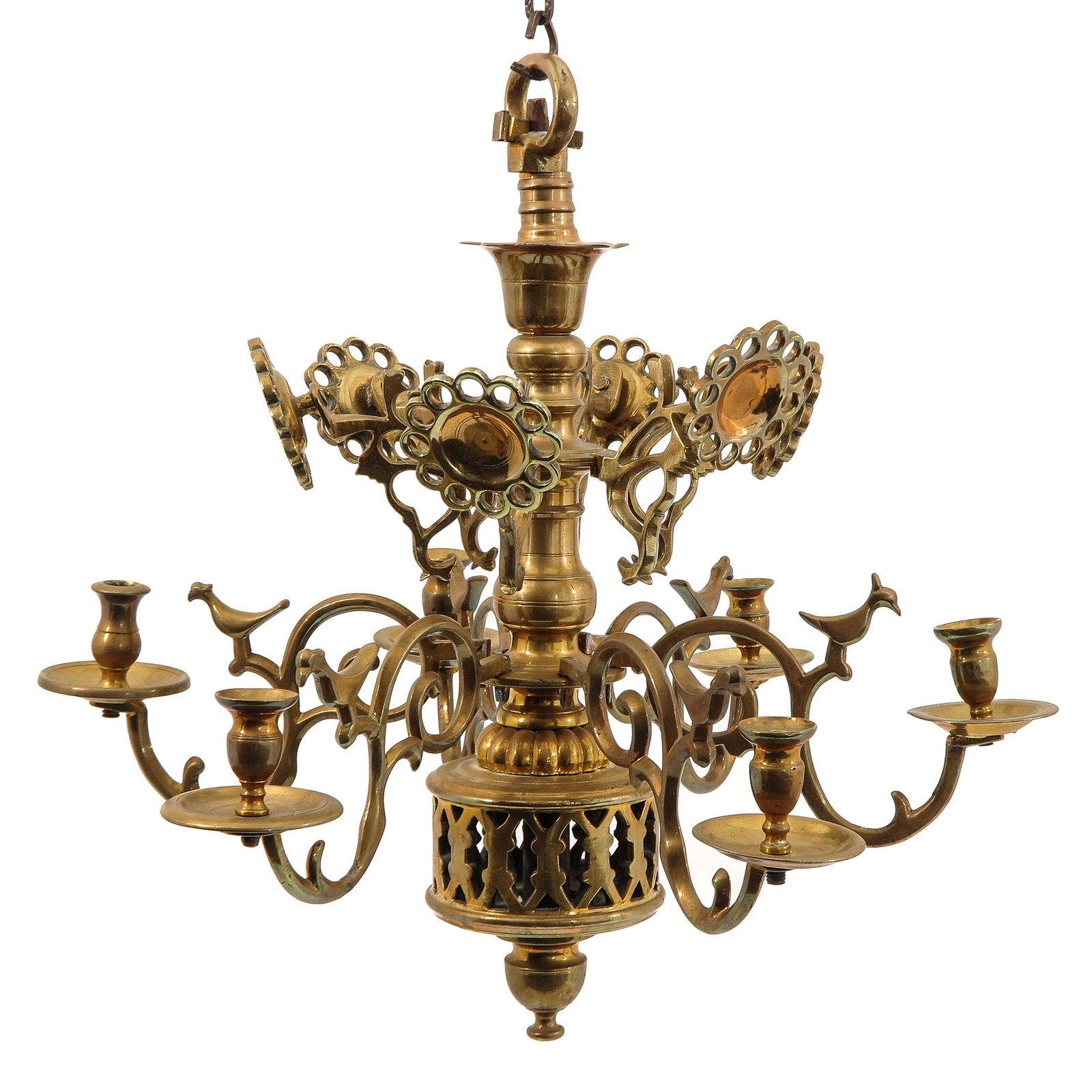 A Brass 18th Century Chandelier (1 of 7)
