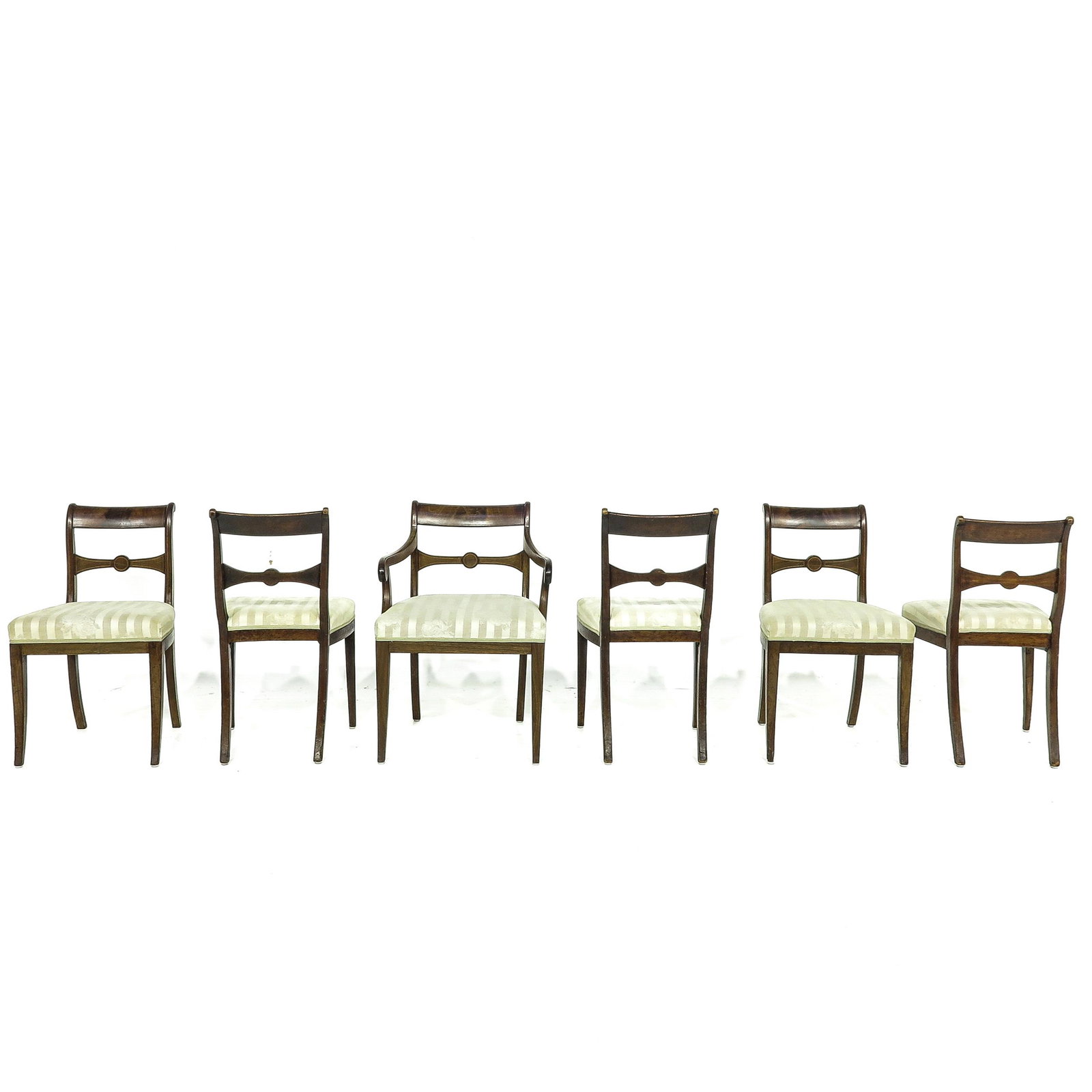 A Set of 6 19th Century English Mahogany Chairs: Set of 6.