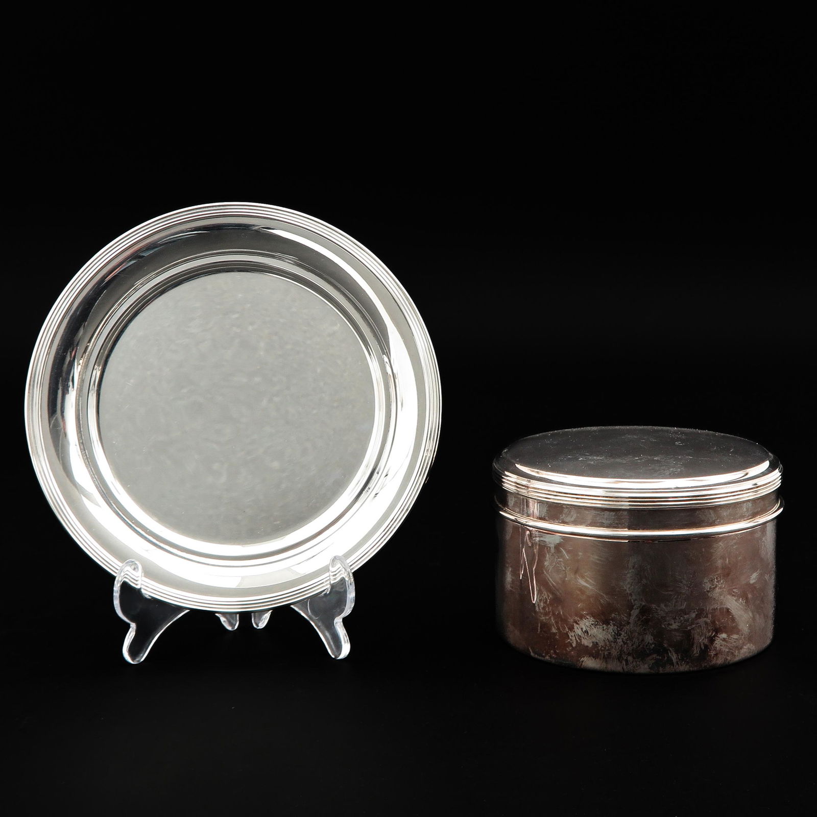 A Dutch Silver Cookie Box with Tray (1 of 9)