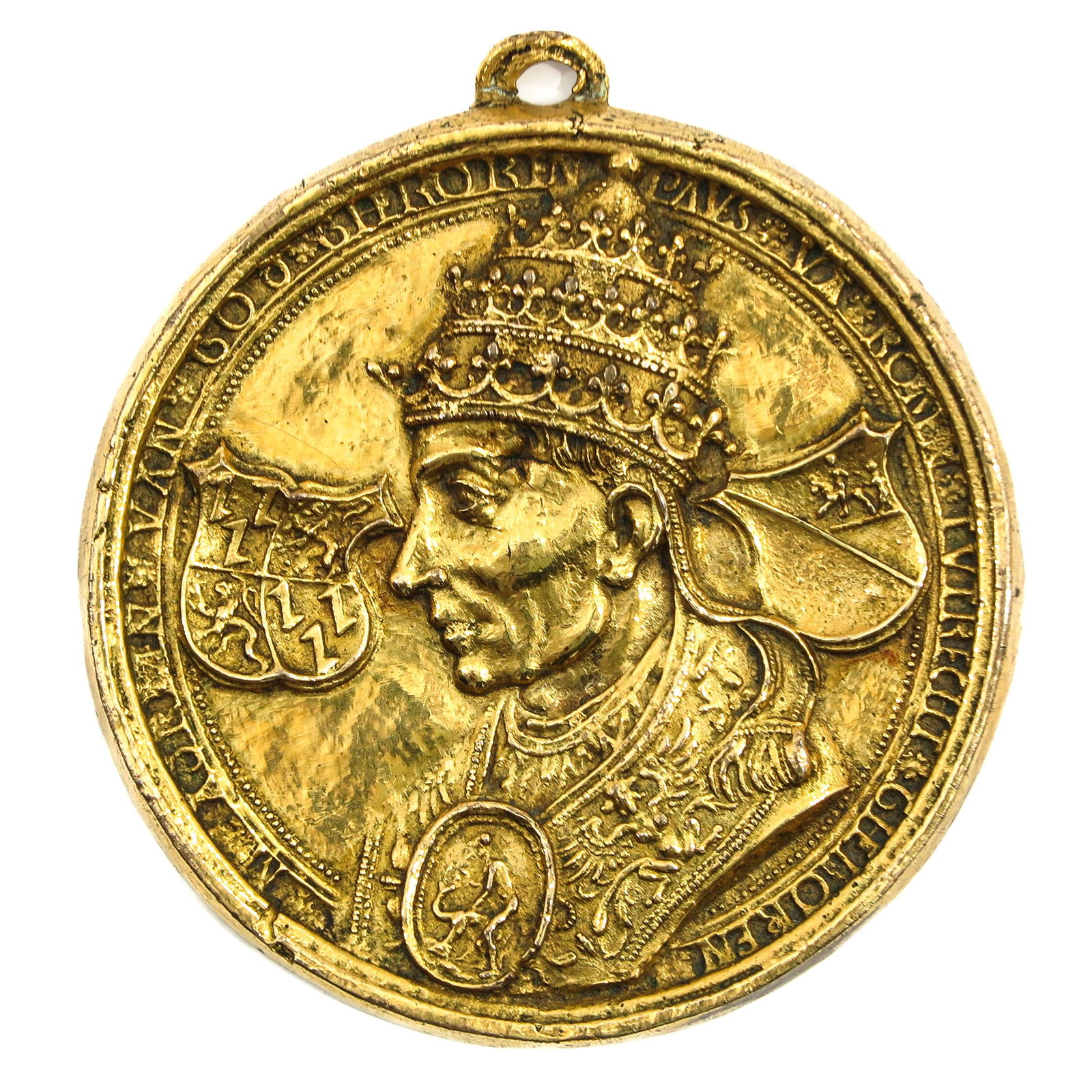 A Rare Gold Plated Token from Pope Adrian VI (1 of 2)