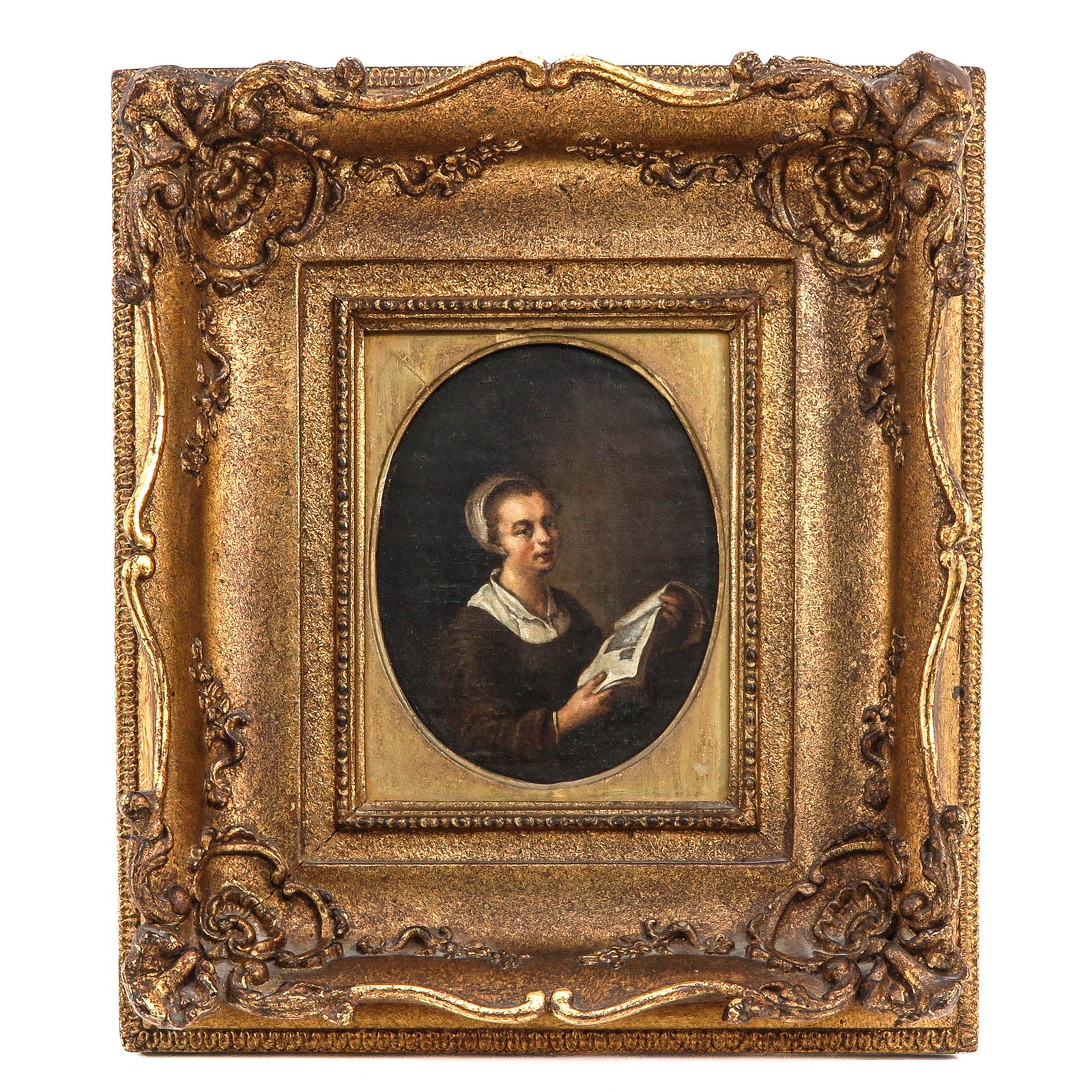 An Oil on Panel: 14 x 17 cm.
