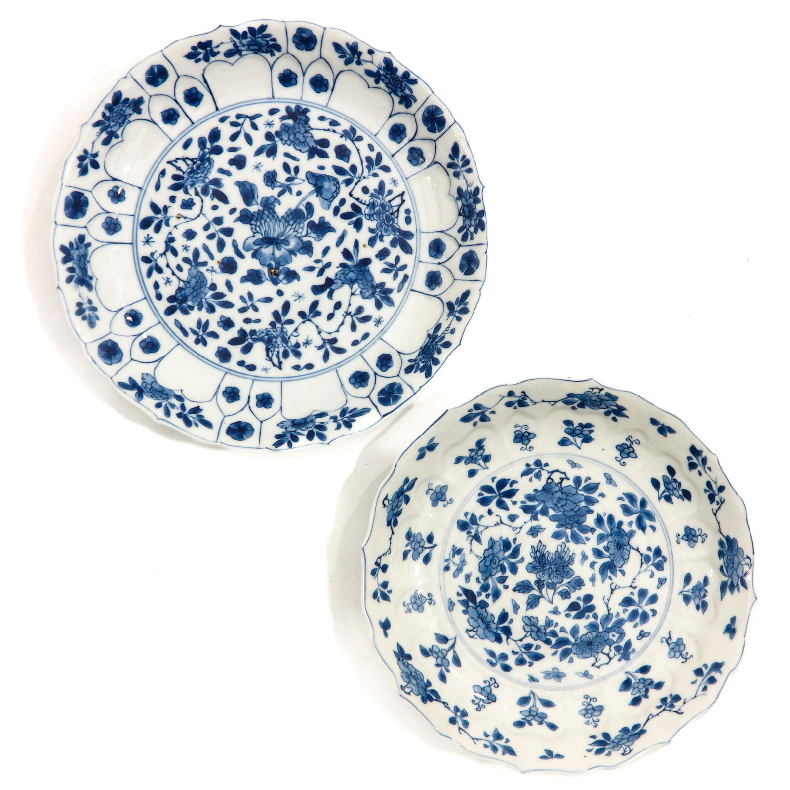 A Lot of 2 Blue and White Plates (1 of 8)