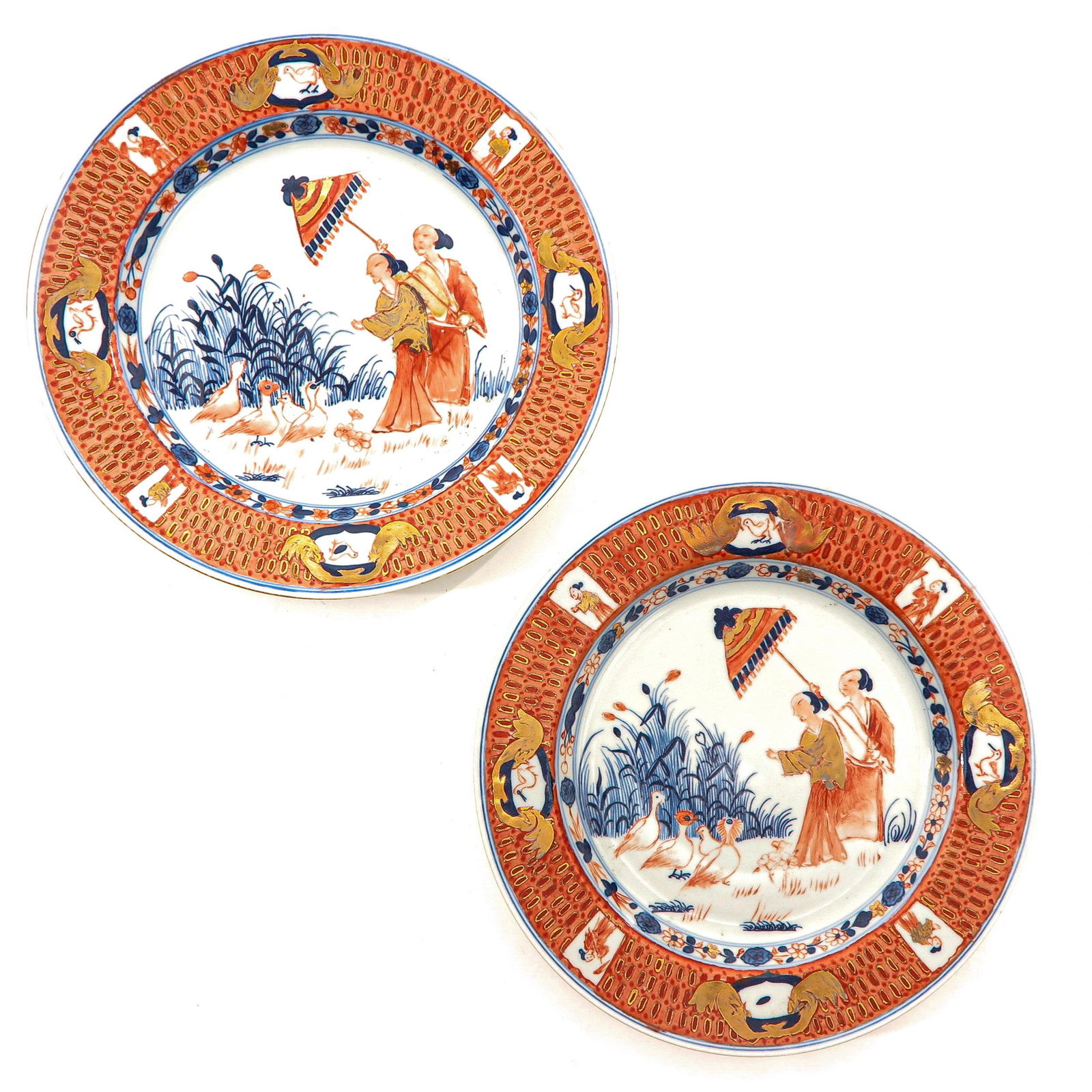 A Pair of Polychrome Plates (1 of 9)