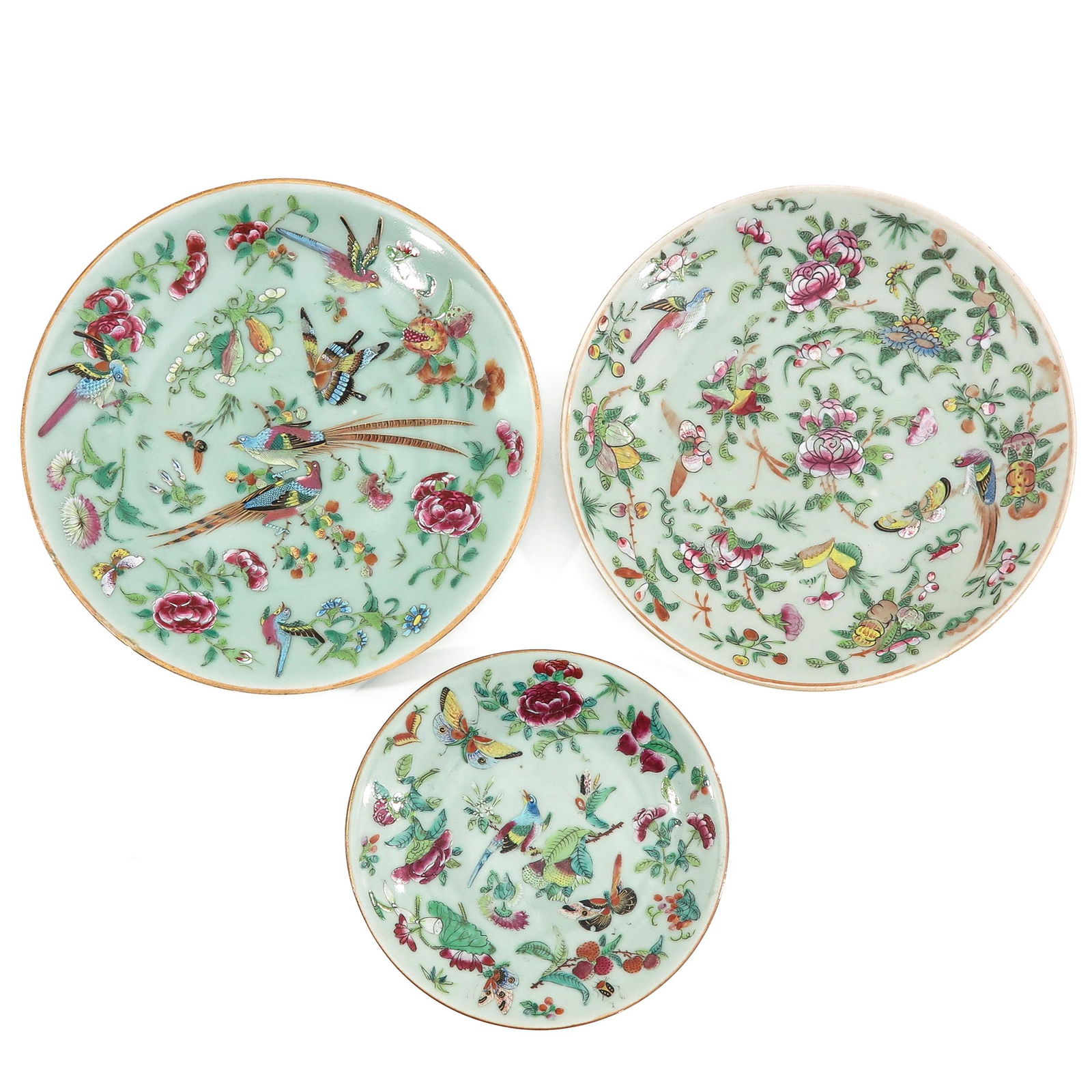 A Collection of 3 Cantonese Plates (1 of 10)