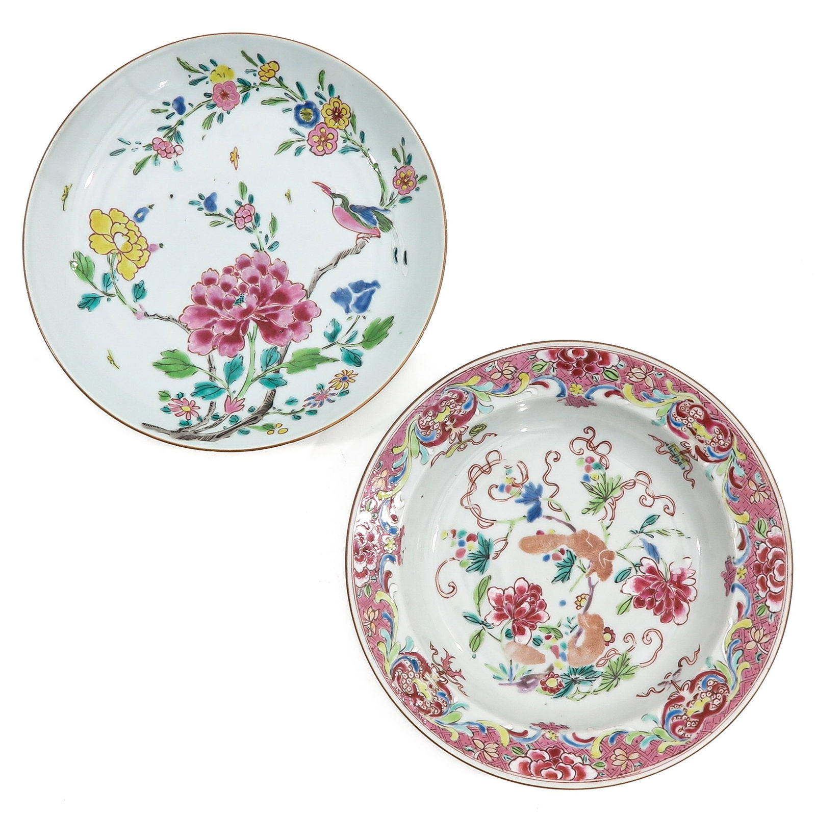 A Lot of 2 Famille Rose Plates (1 of 10)