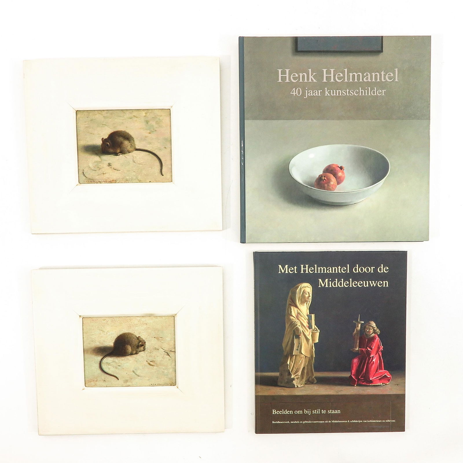 A Lot of 2 Books and 2 Giclees: Henk Helmantel Giclees, 15 x 12 cm.