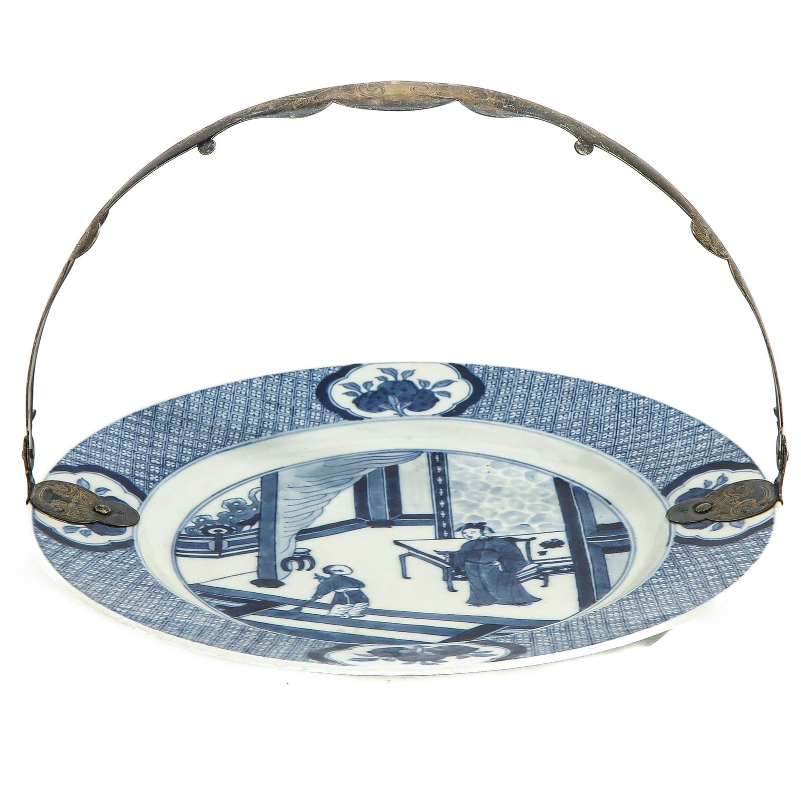 A Blue and White Plate with Silver Handle (1 of 8)