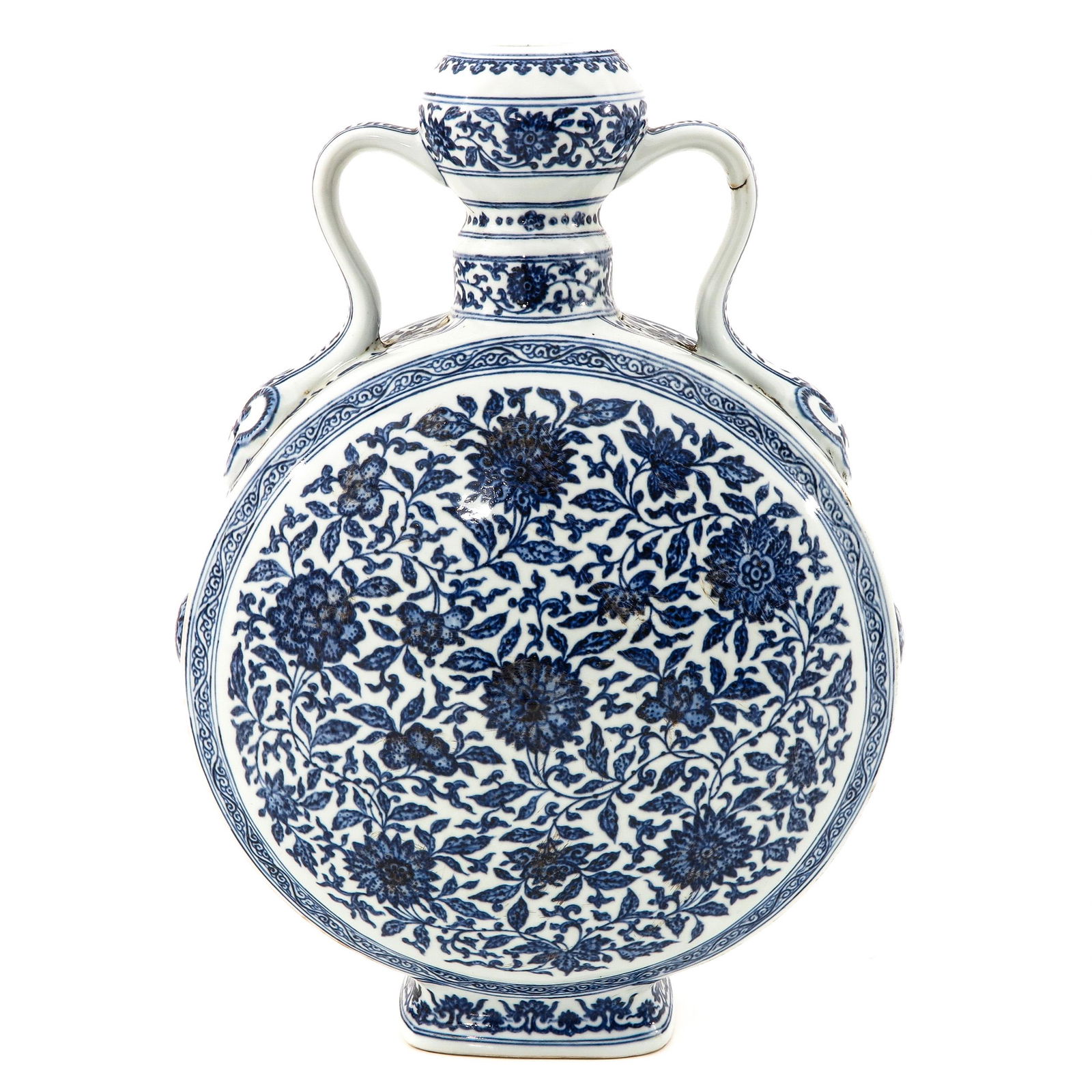 A Blue and White Moon Bottle Vase (1 of 10)