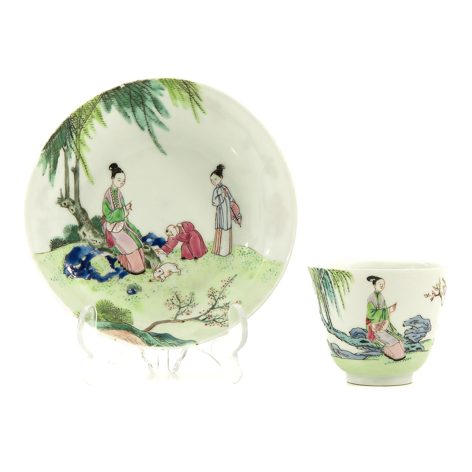 A Famille Rose Cup and Saucer (1 of 10)