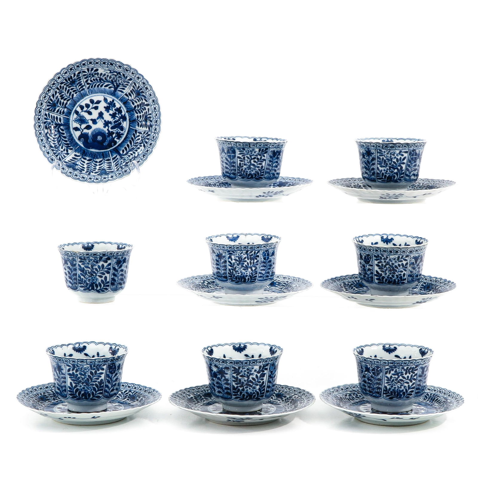 A Series of 8 Cups and Saucers (1 of 10)