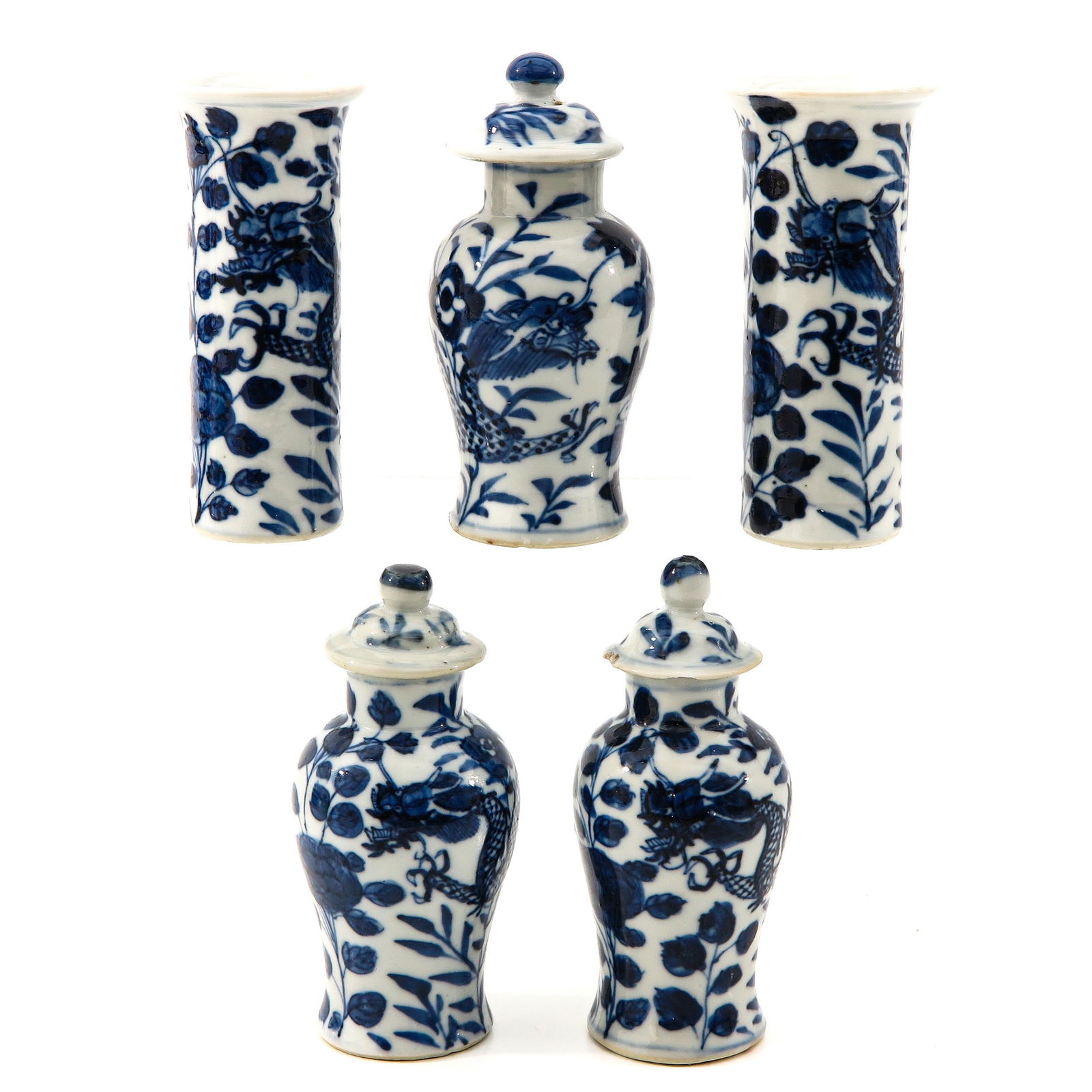 A 5 Piece Miniature Garniture Set (1 of 10)