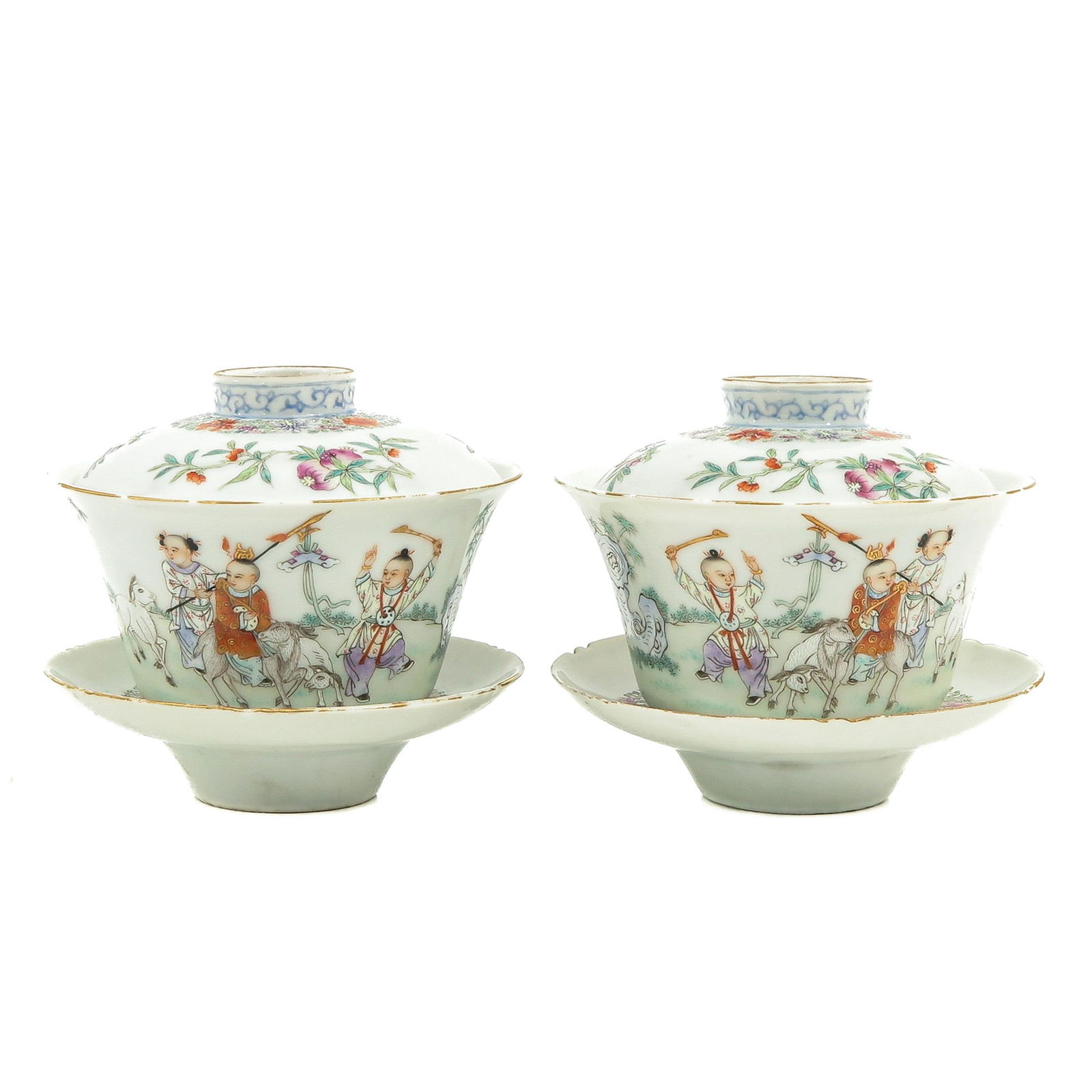 A Pair of Famille Rose Cups and Covers (1 of 10)