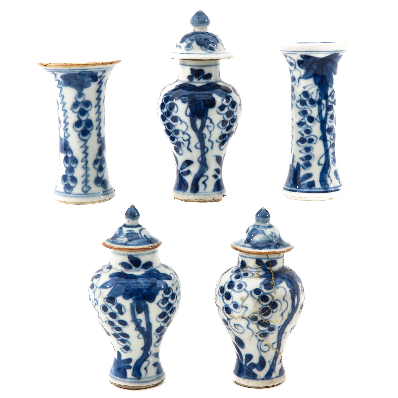A 5 Piece Miniature Garniture Set (1 of 10)