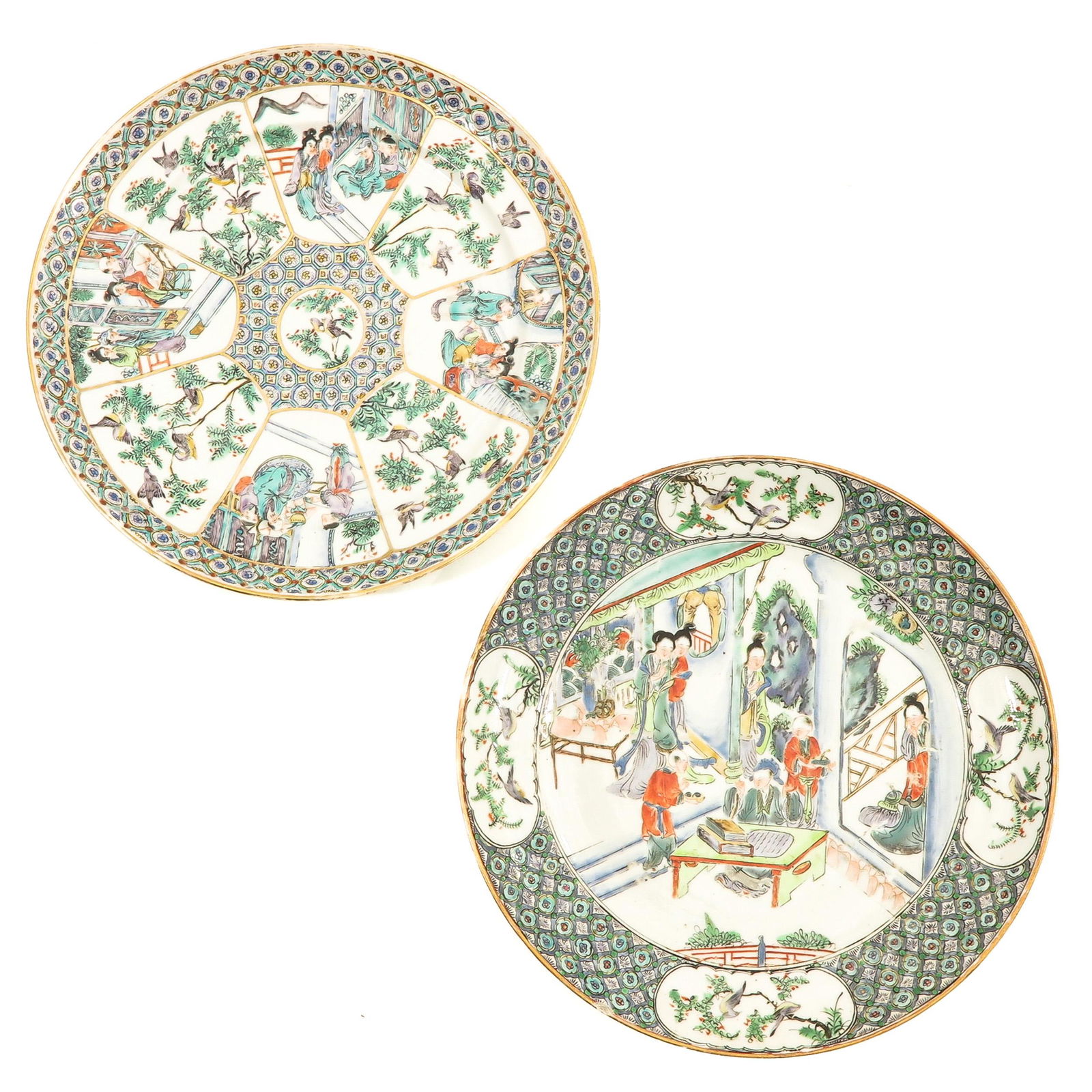 A Lot of 2 Famille Verte Plates (1 of 10)