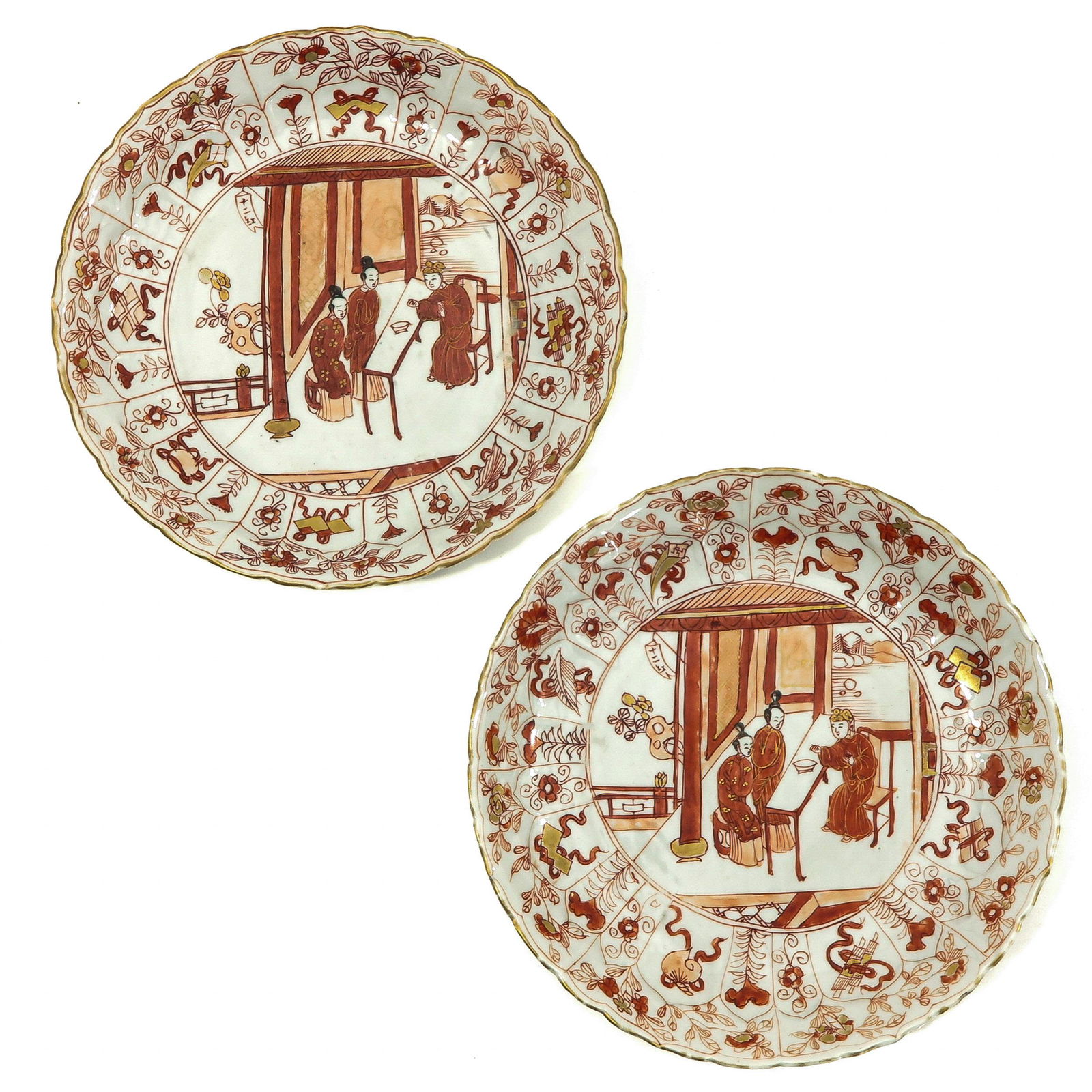 A Lot of 2 Milk and Blood Decor Plates (1 of 9)