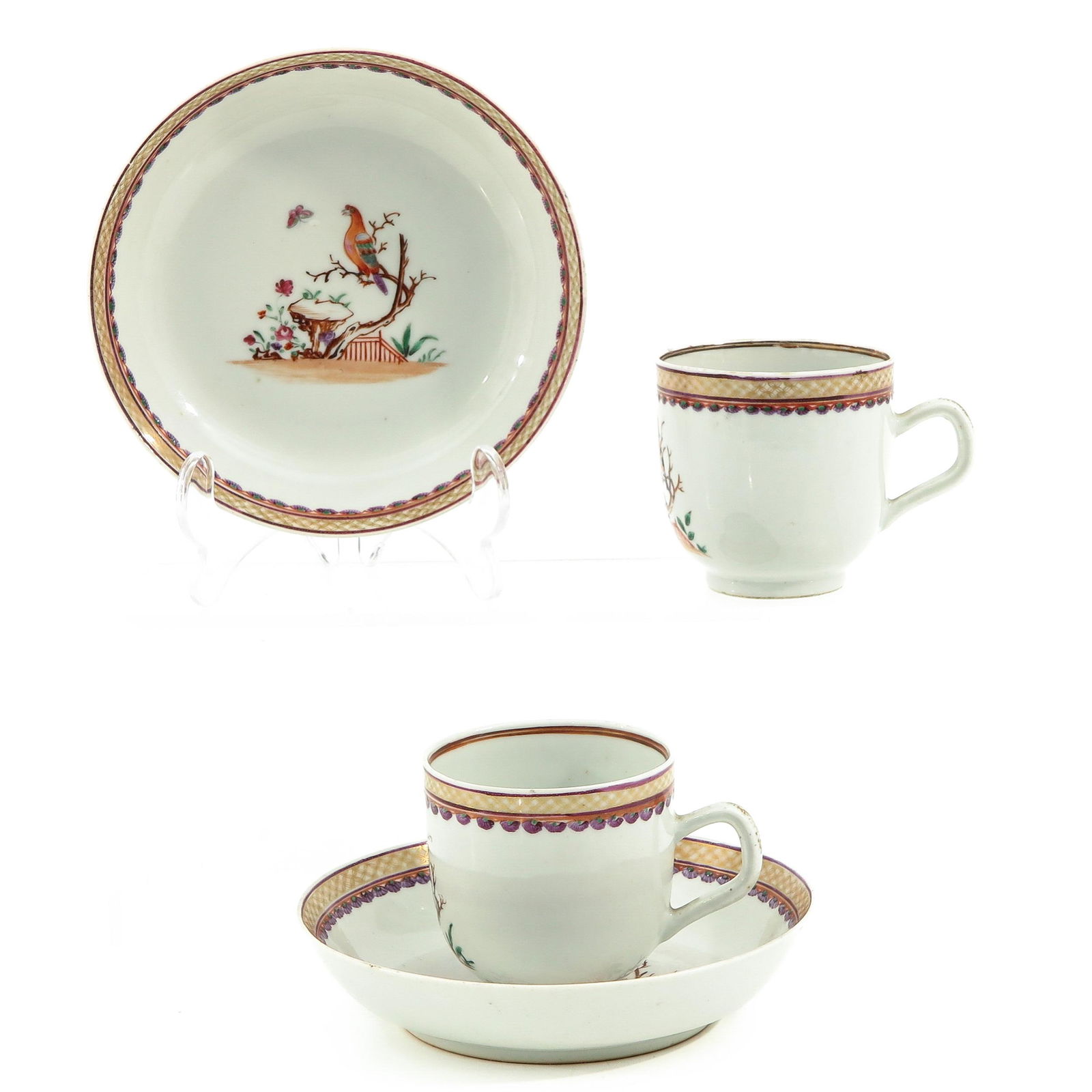 A Pair of Famille Rose Cups and Saucers (1 of 10)