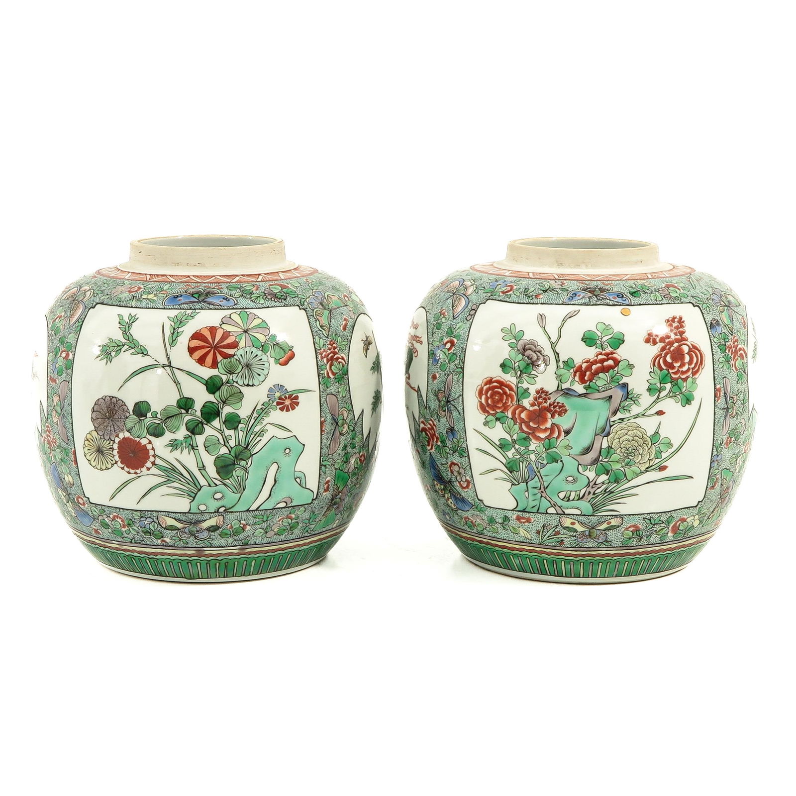 A Pair of Famille Verte Ginger Jars (1 of 9)