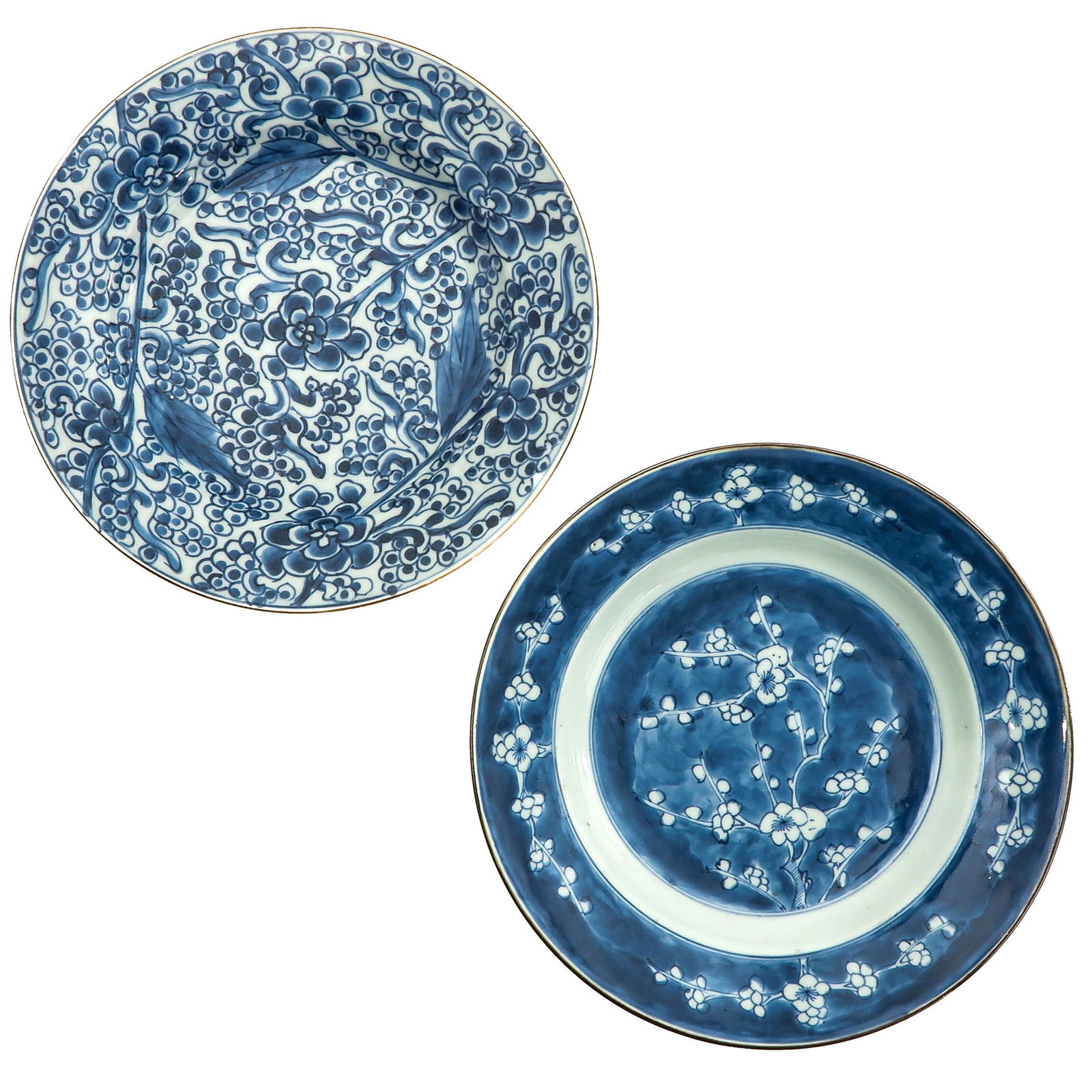 A Lot of 2 Blue and White Plates (1 of 10)