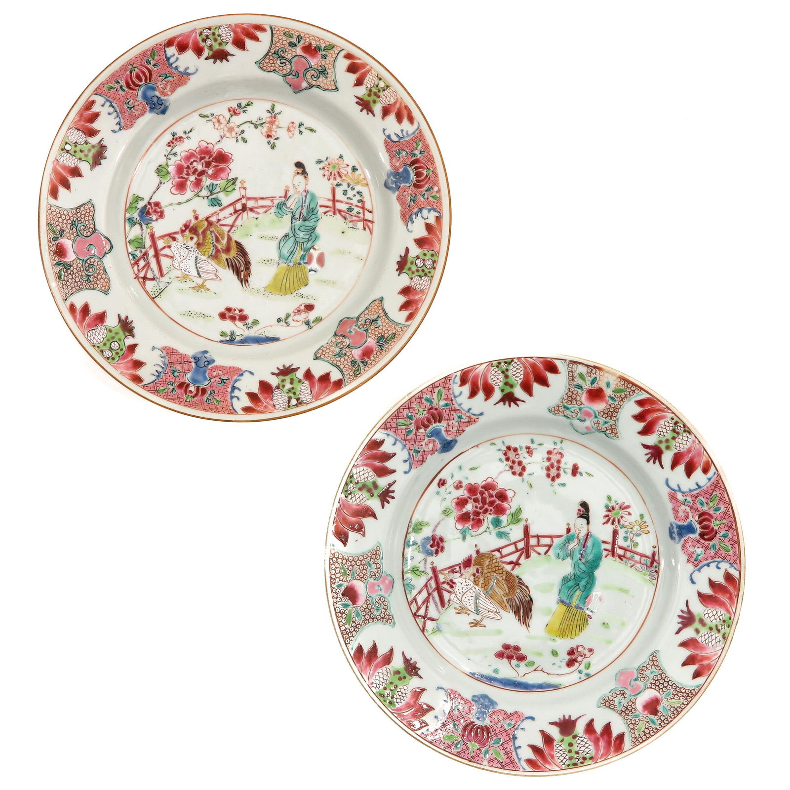 A Pair of Famille Rose Plates (1 of 9)