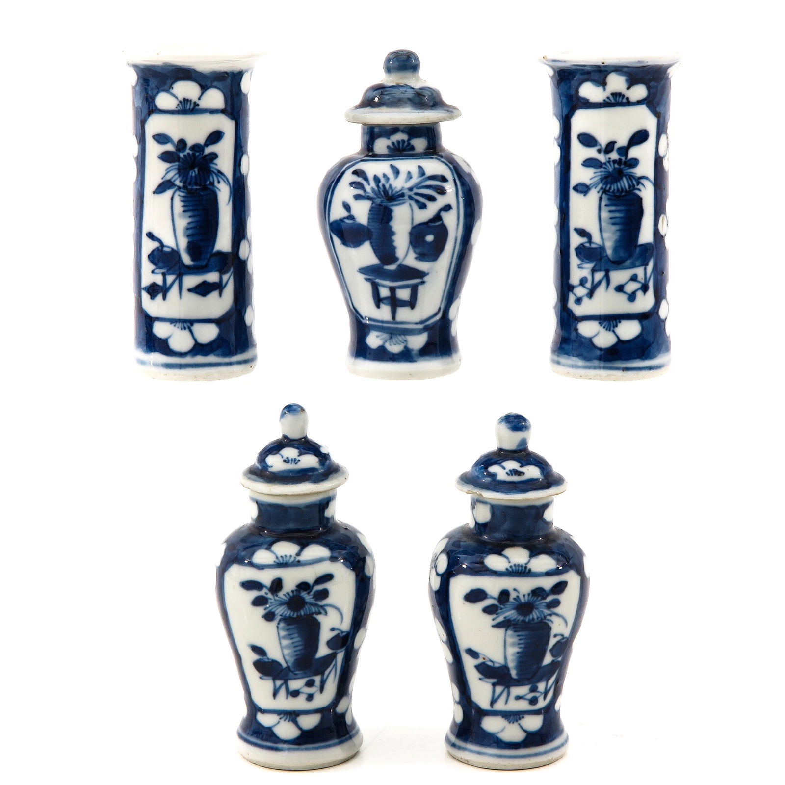 A 5 Piece Miniature Garniture Set (1 of 10)