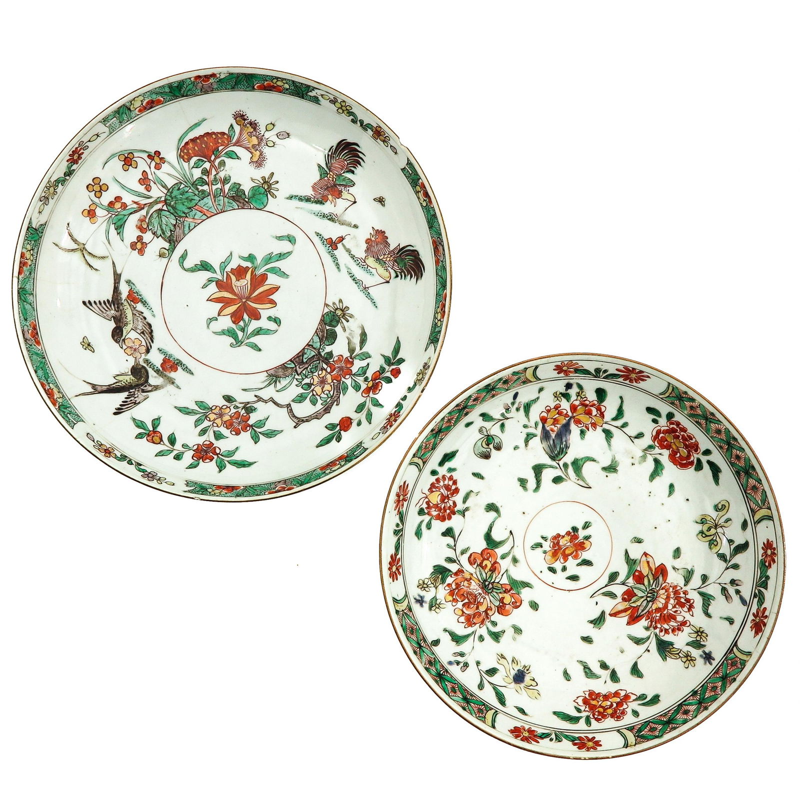 A Lot of 2 Famille Verte Plates (1 of 10)
