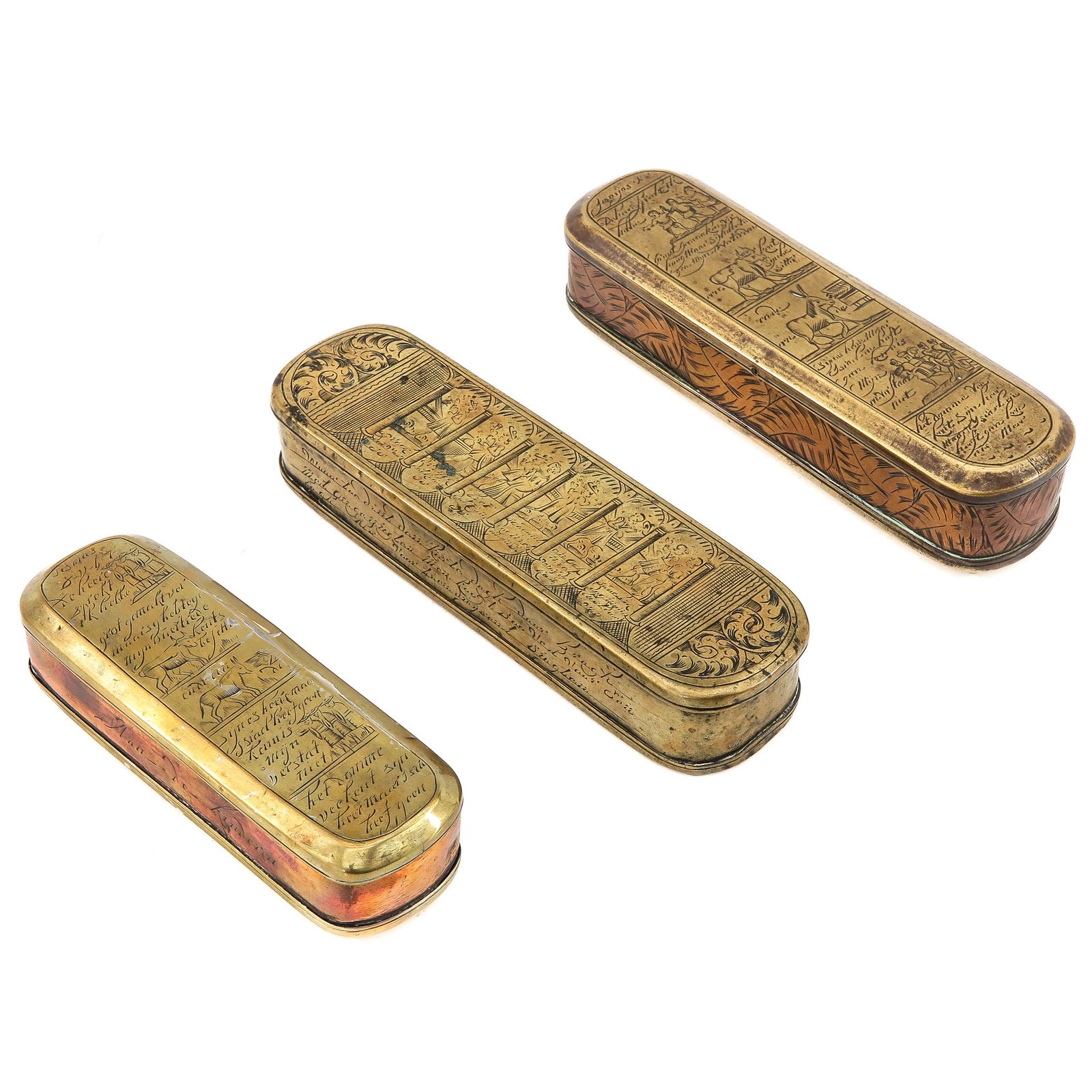 A Collection of 3 18th Century Copper Tobacco Boxes (1 of 10)