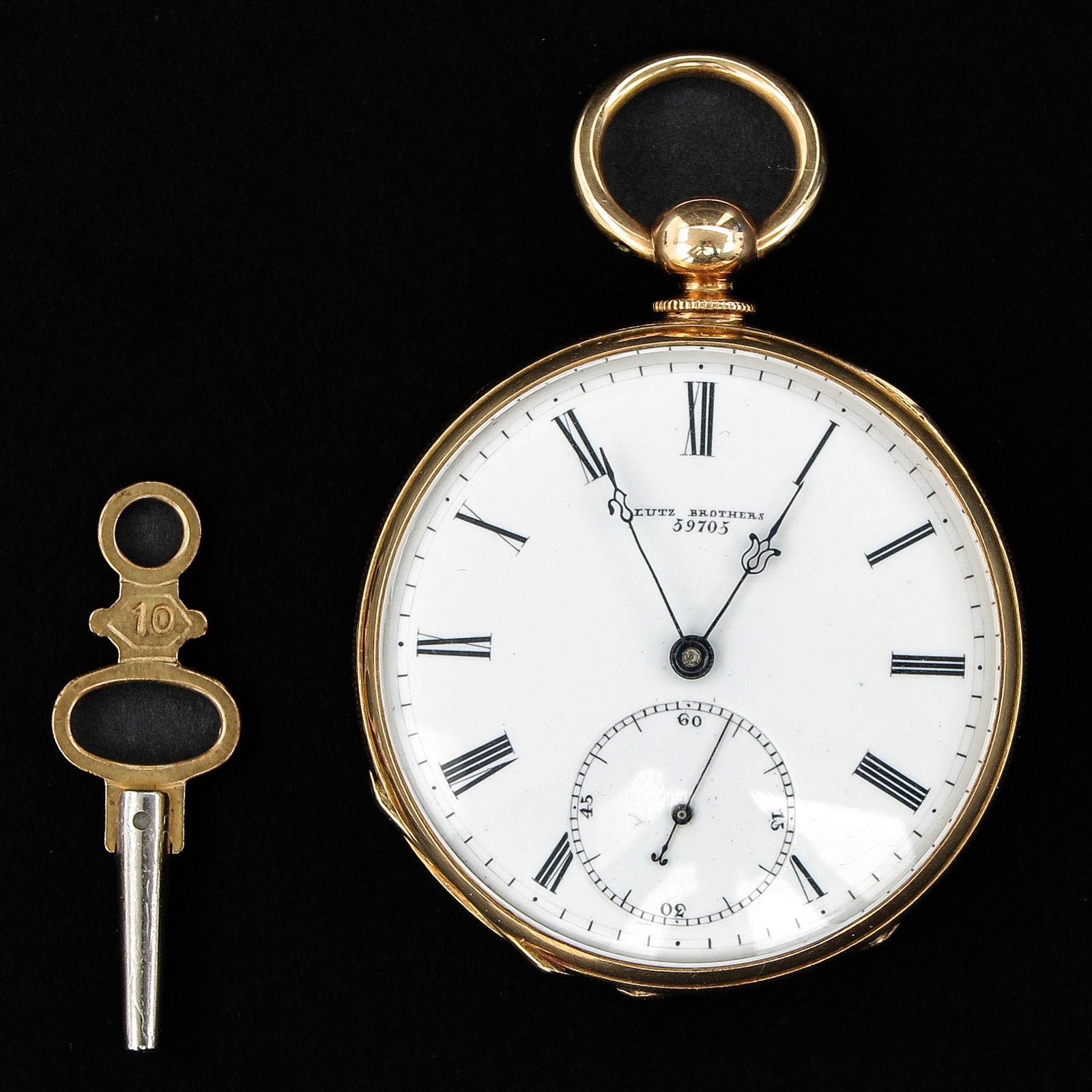 An 18KG Pocket Watch Signed Lutz Brothers (1 of 7)