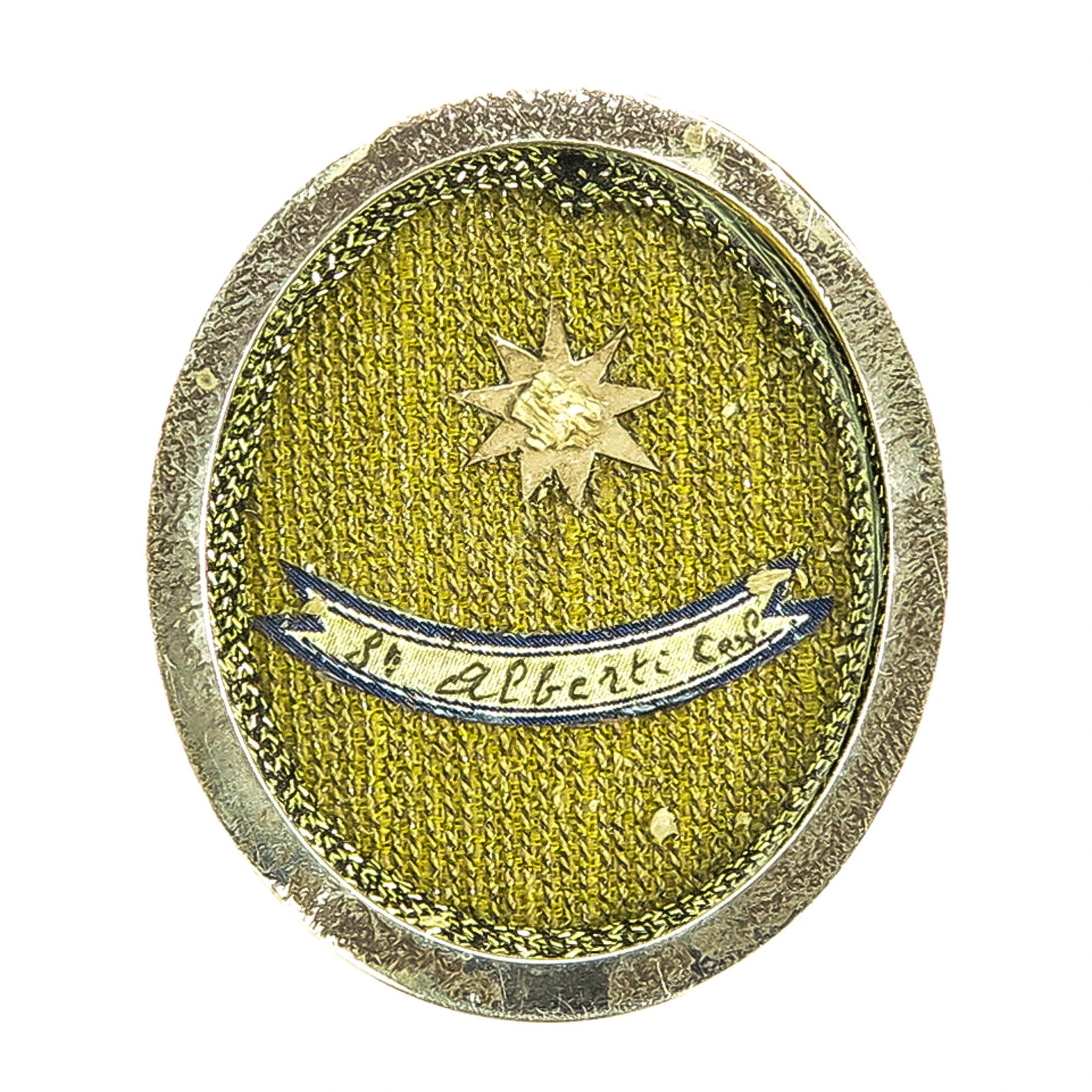 A Relic of Saint Albert with Certificate: 3 x 3,5 cm.