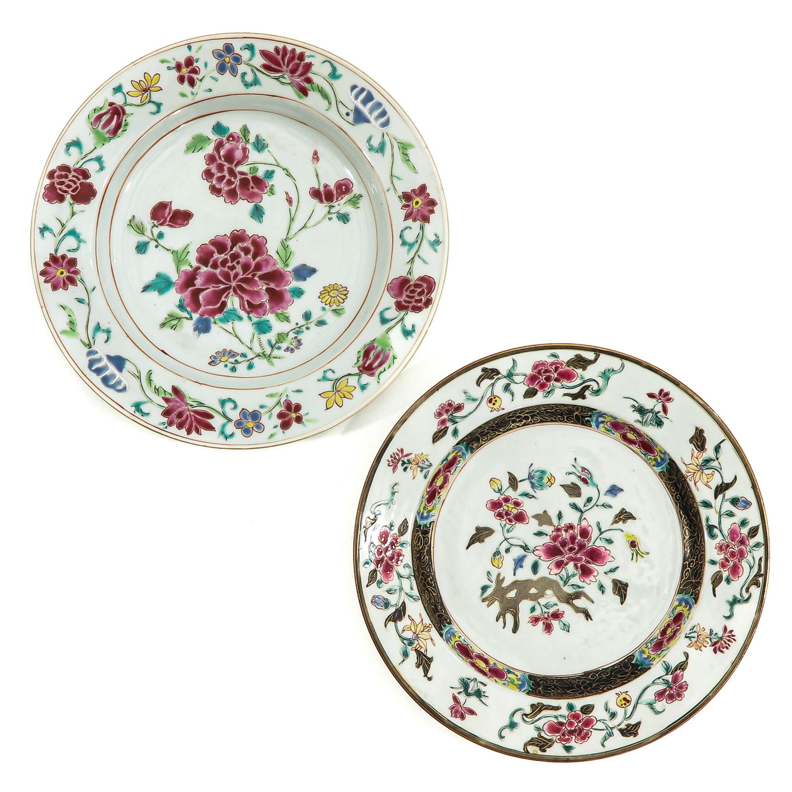 A Lot of 2 Famille Rose Plates (1 of 10)
