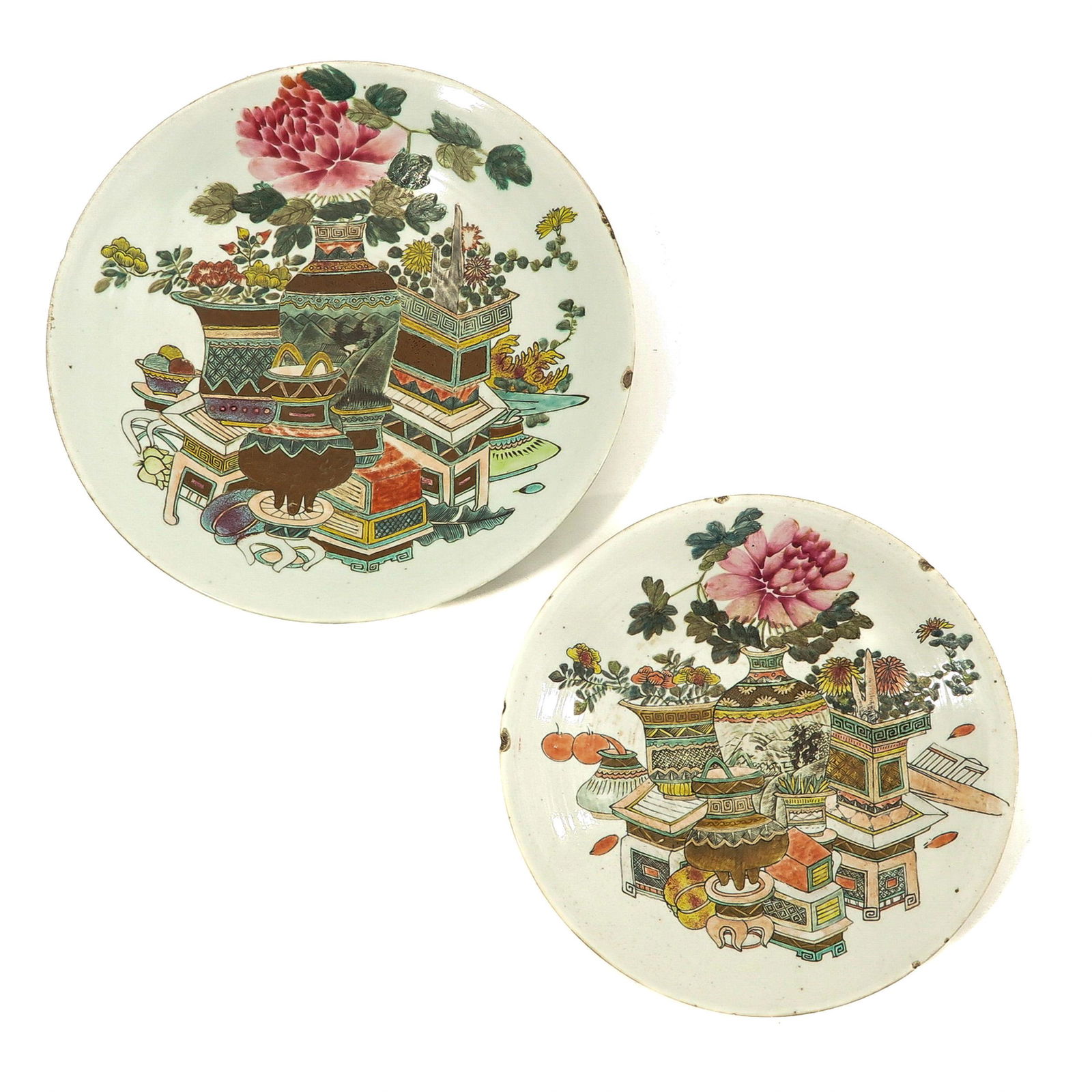 A Pair of Polychrome Decor Chargers (1 of 10)