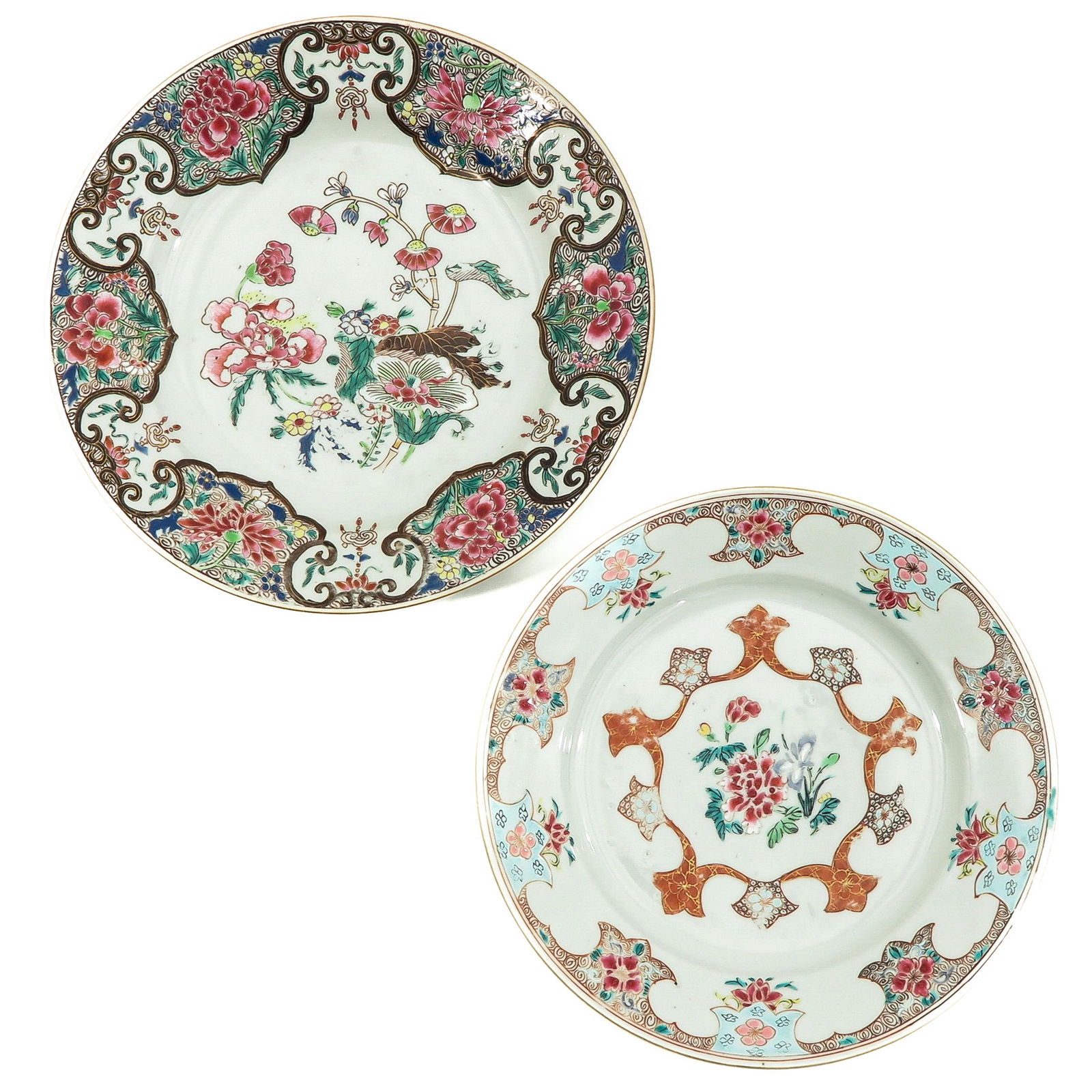 A Lot of 2 Famille Rose Plates (1 of 10)