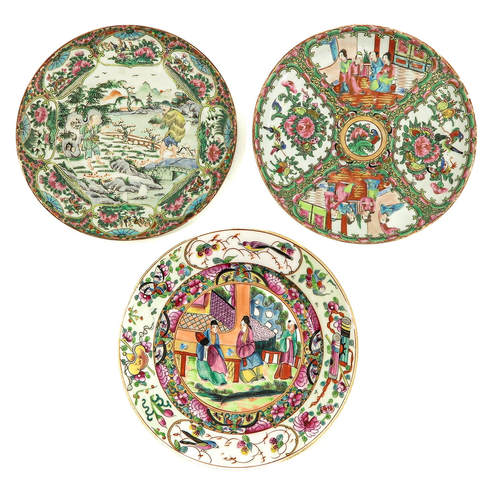 A Collection of 3 Cantonese Plates (1 of 10)