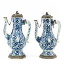 A Pair of  Blue and White Pitchers