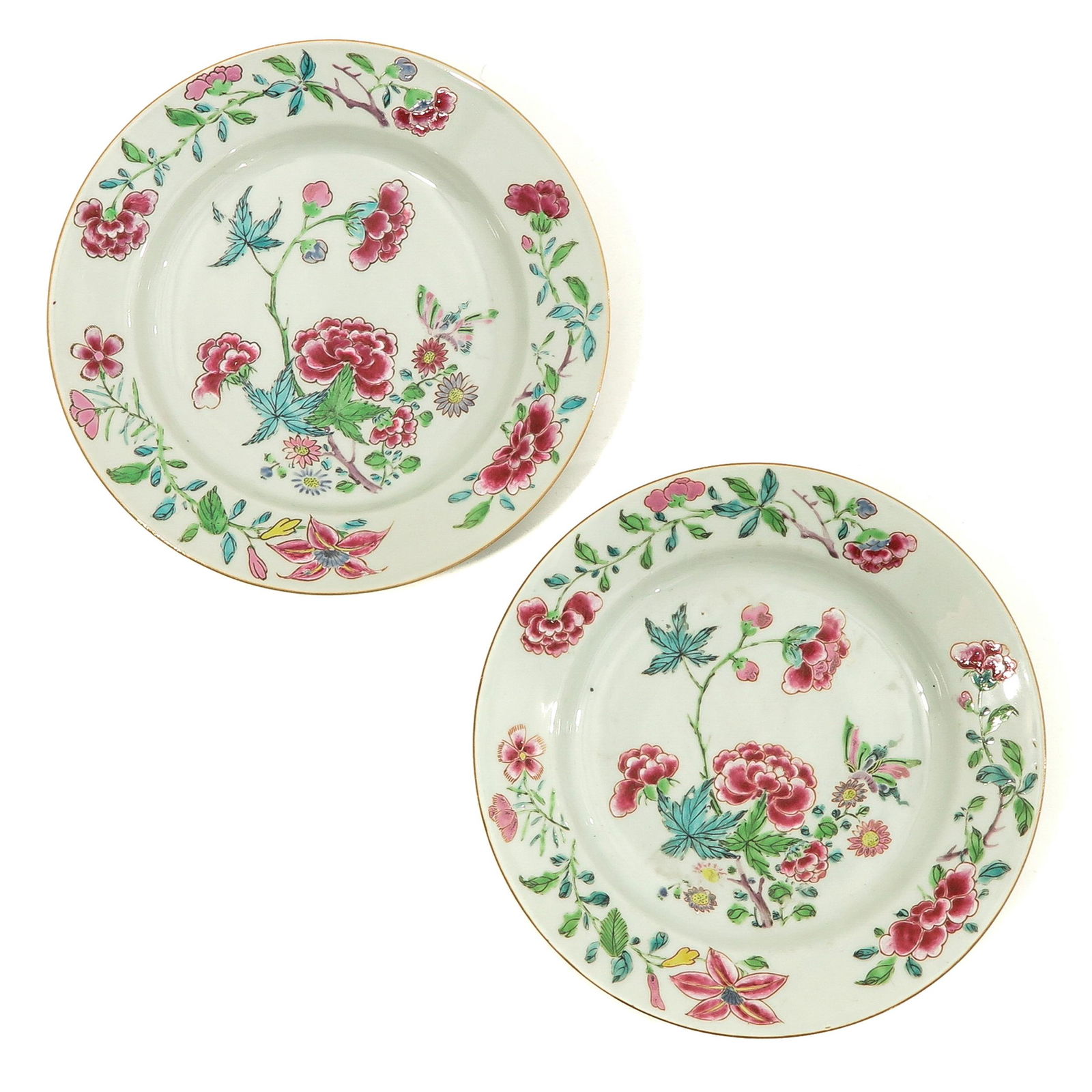 A Pair of Famille Rose Plates (1 of 9)