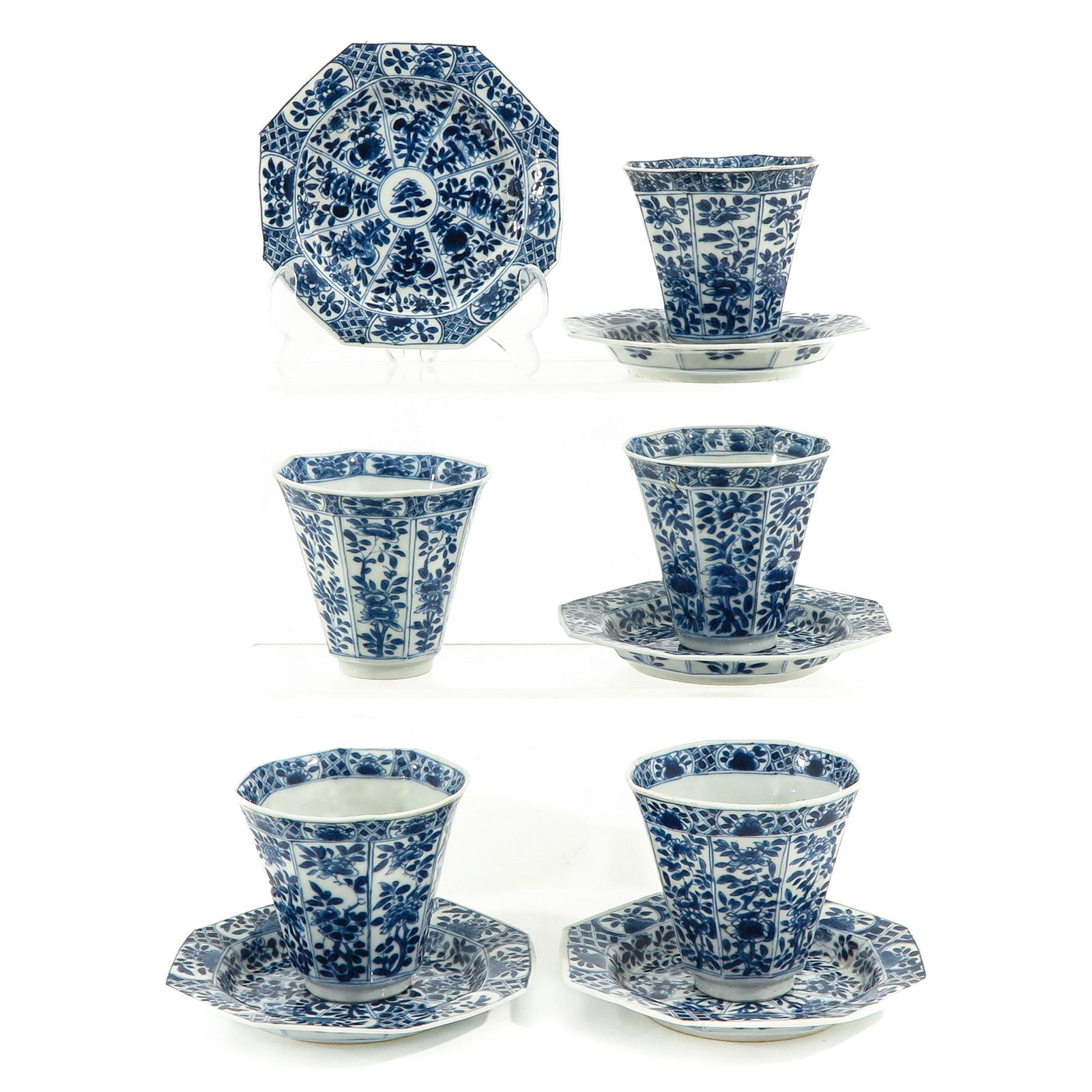 A Collection of 5 Cups and Saucers (1 of 10)