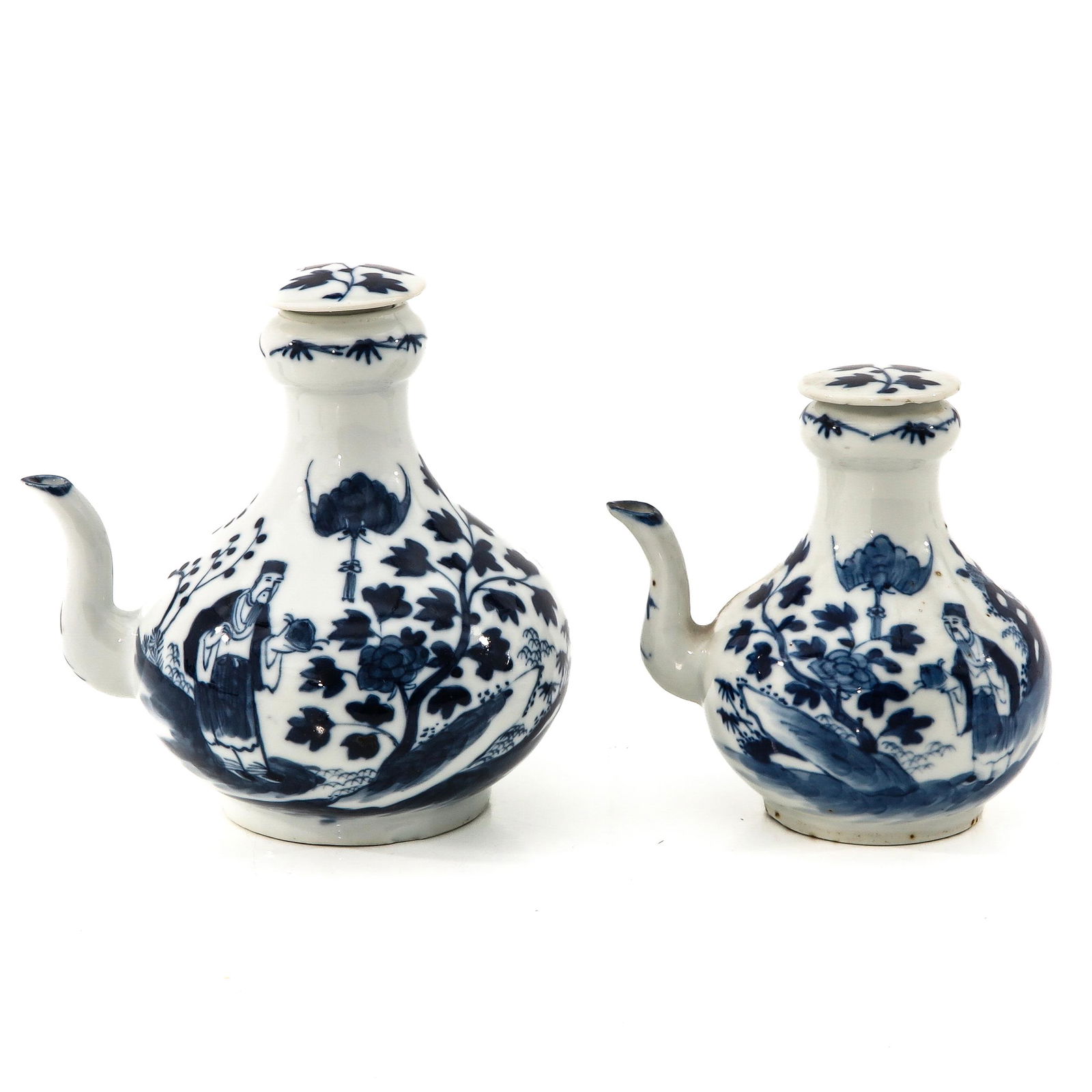 A Pair of Small Blue and White Pitchers (1 of 10)
