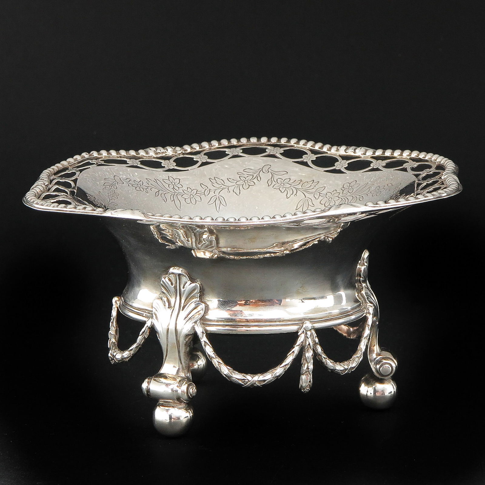A Silver Comfort: 18th Century, Amsterdam, 17 cm. in diameter.