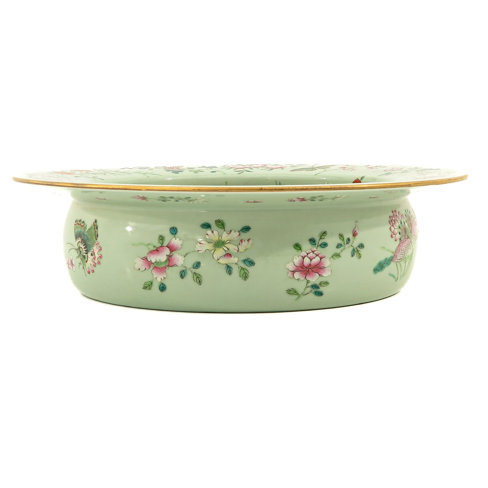 A Celadon Famille Rose Wash Basin (1 of 10)