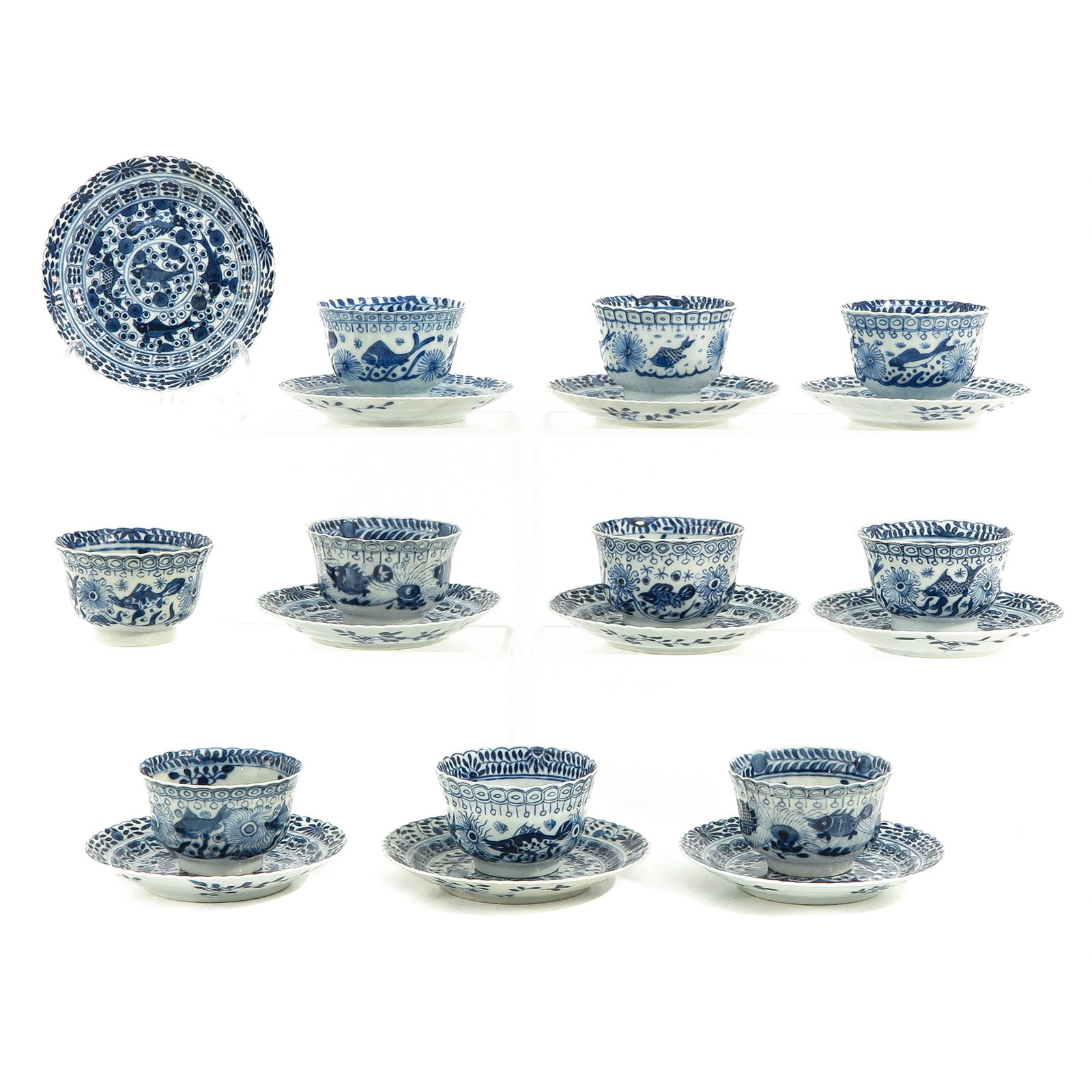A Collection of 10 Cups and Saucers (1 of 10)