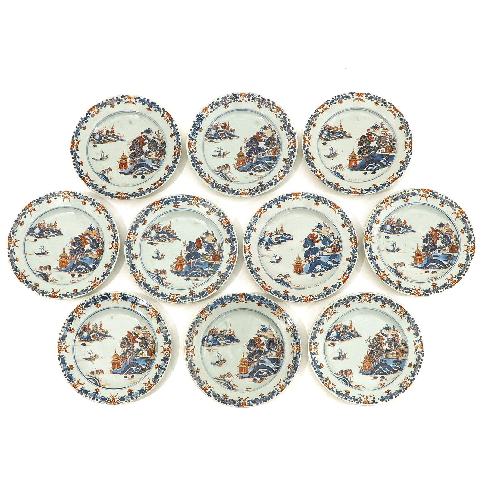 A Series of 10 Imari Plates (1 of 10)