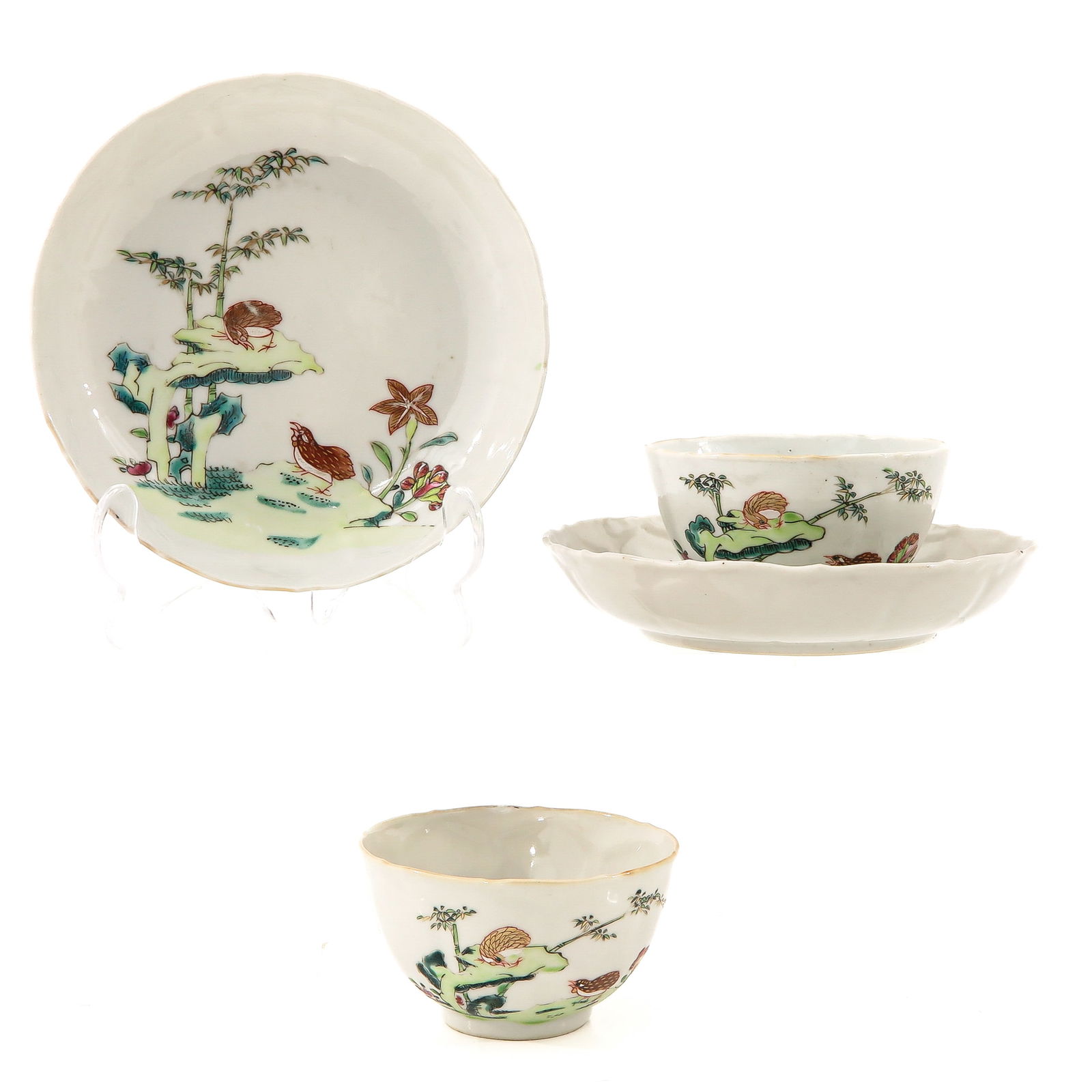 A Pair of Famille Rose Cups and Saucers (1 of 10)