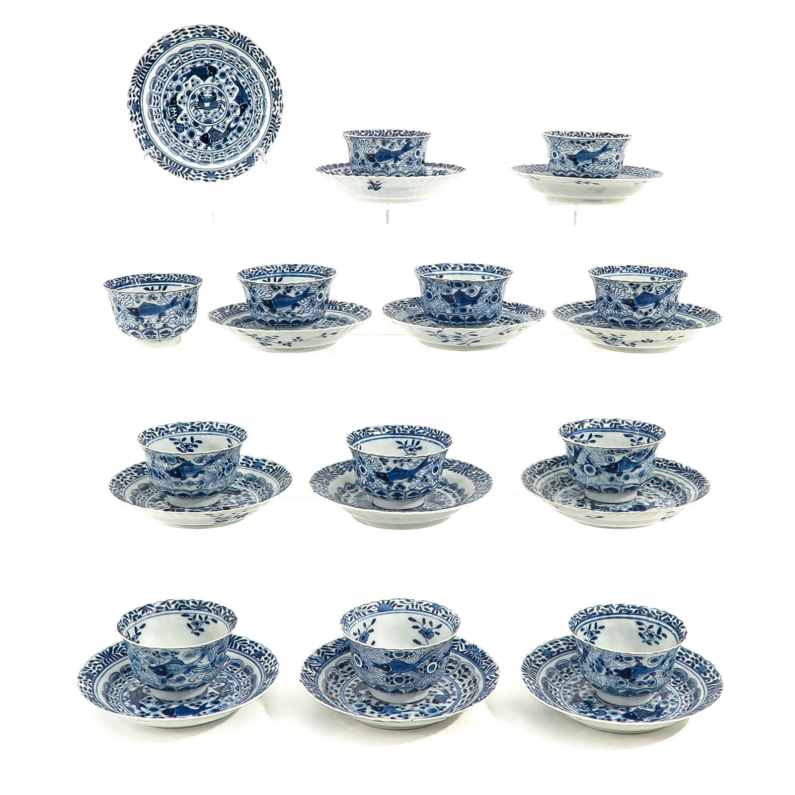 A Series of 12 Cups and Saucers (1 of 10)