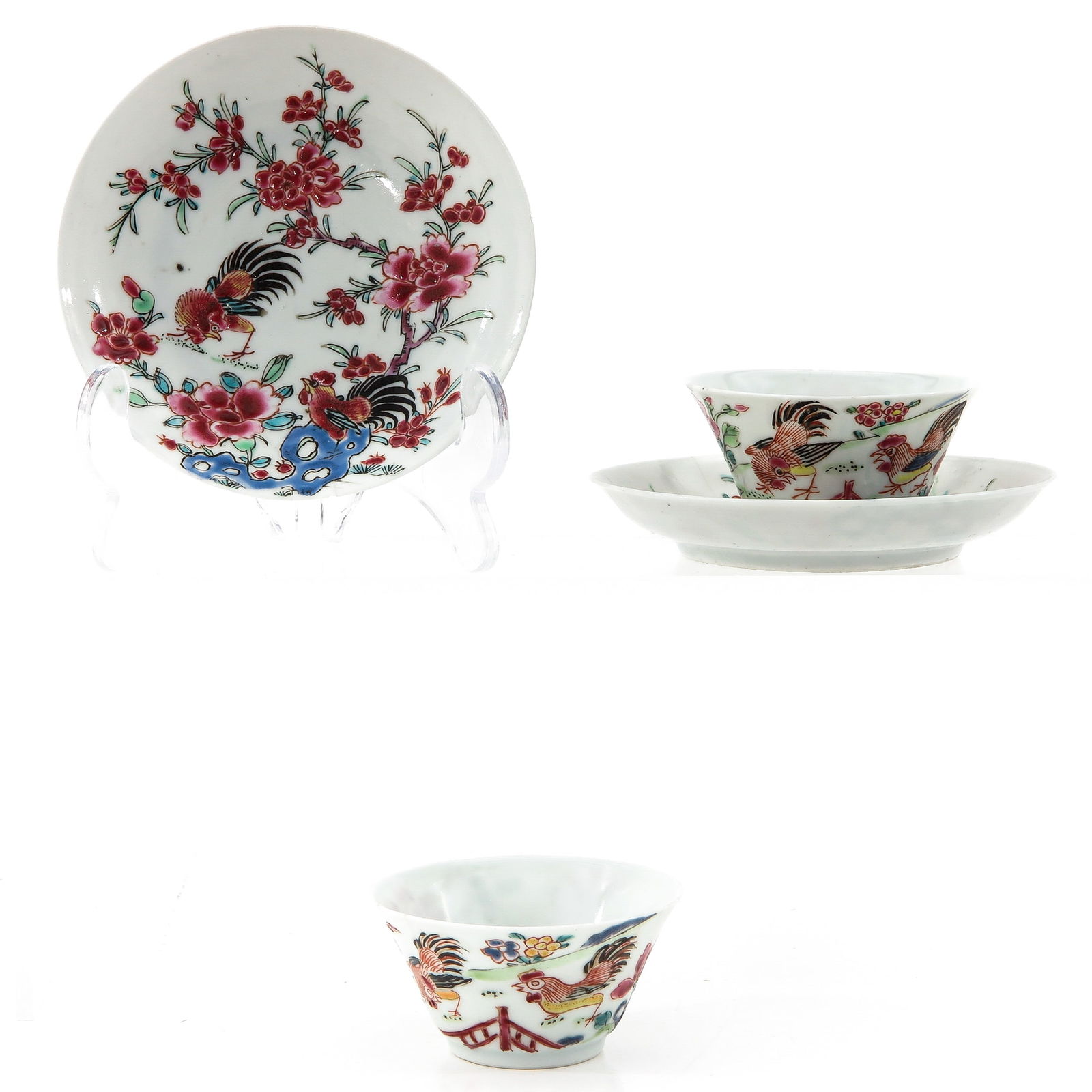 A Pair of Famille Rose Cups and Saucers (1 of 10)