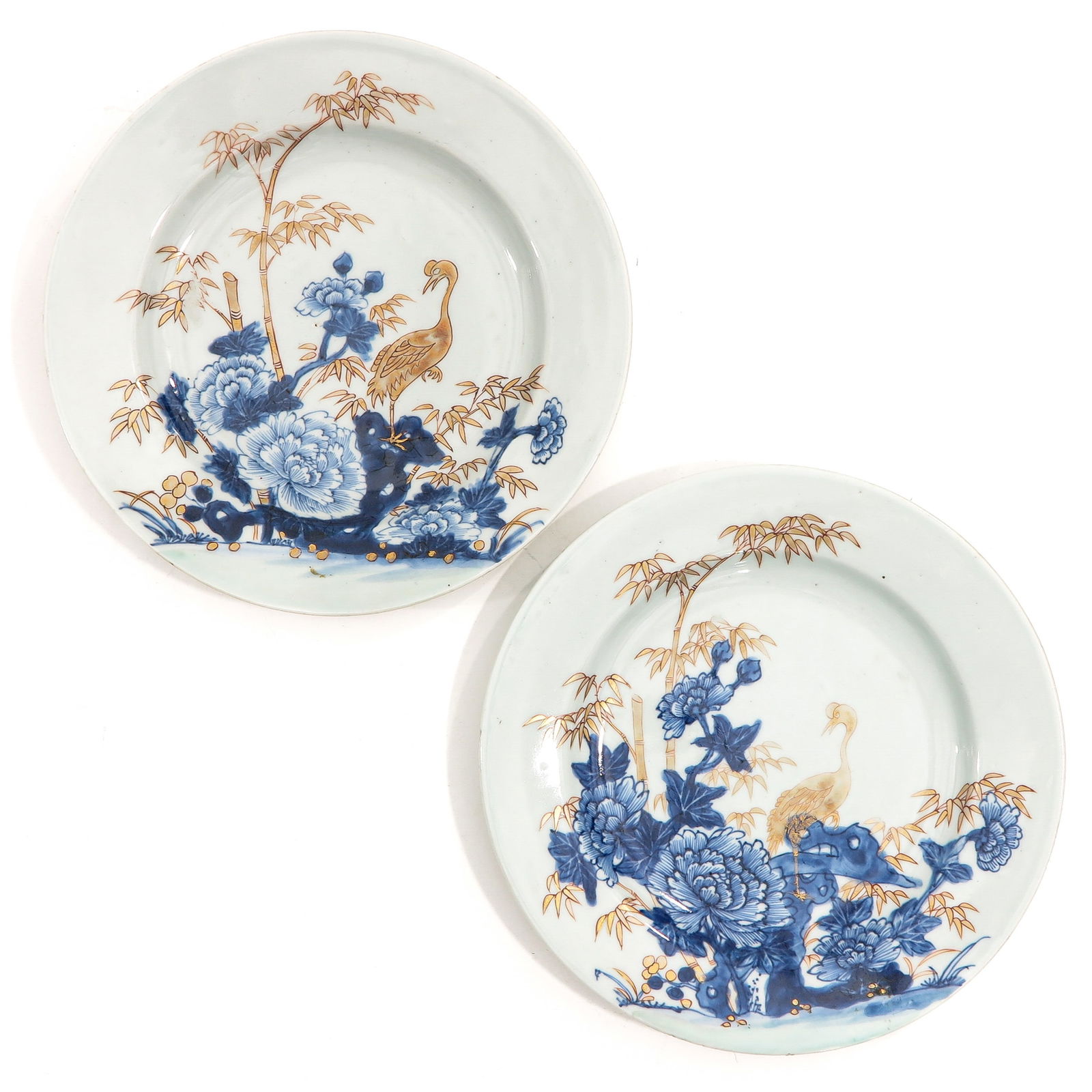 A Pair of Blue and Gilt Plates (1 of 9)