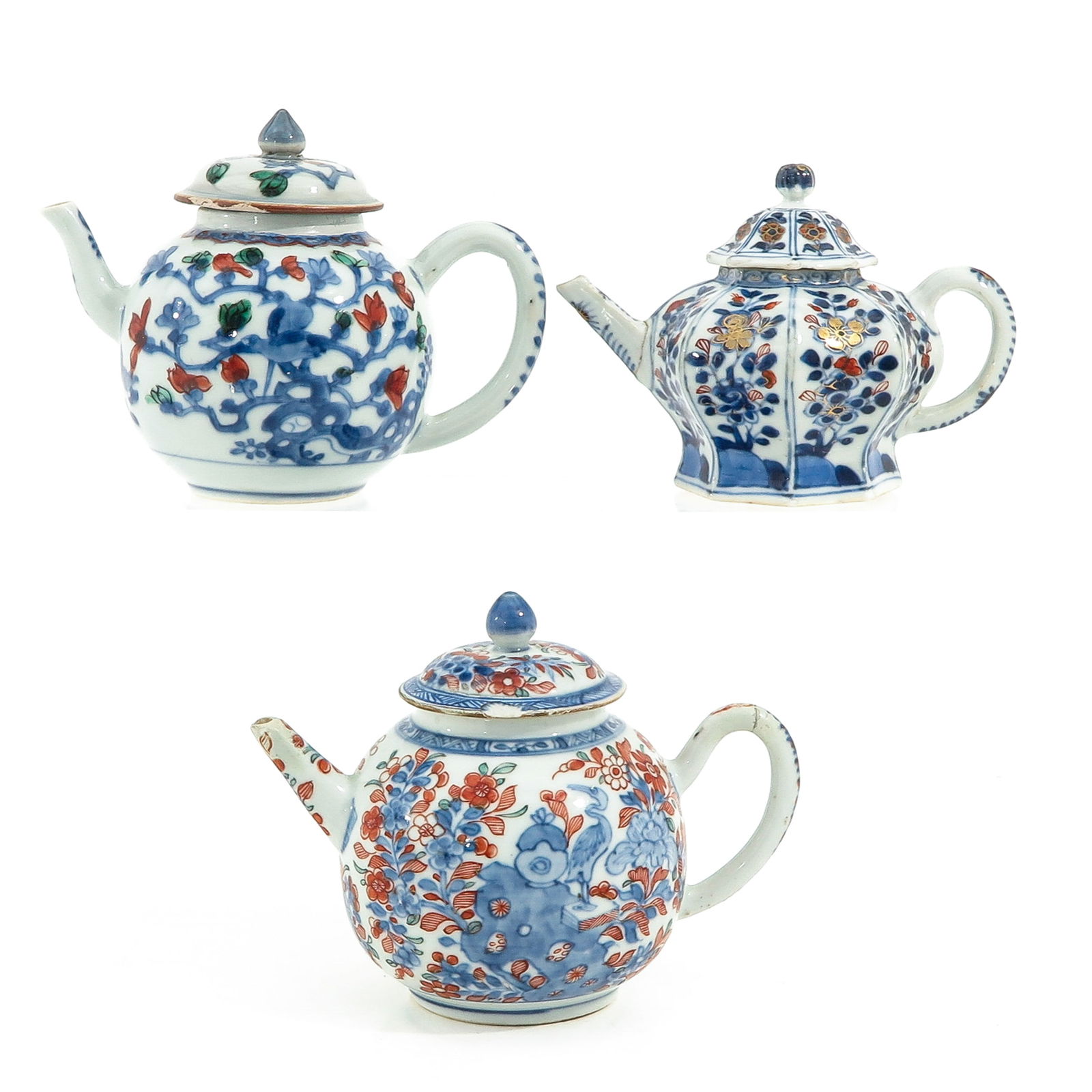 A Collection of 3 Imari Teapots (1 of 10)