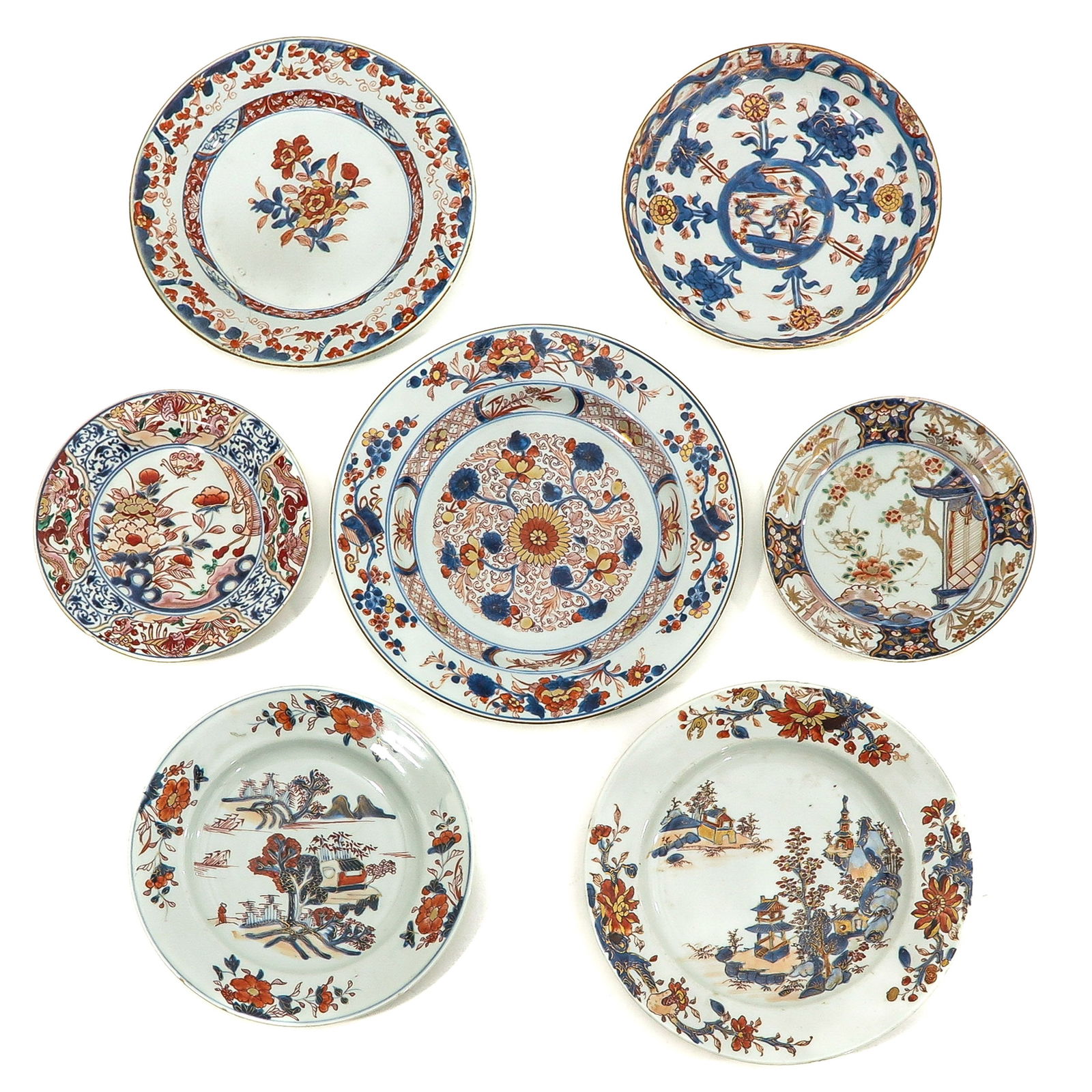 A Collection of 7 Imari Plates (1 of 10)