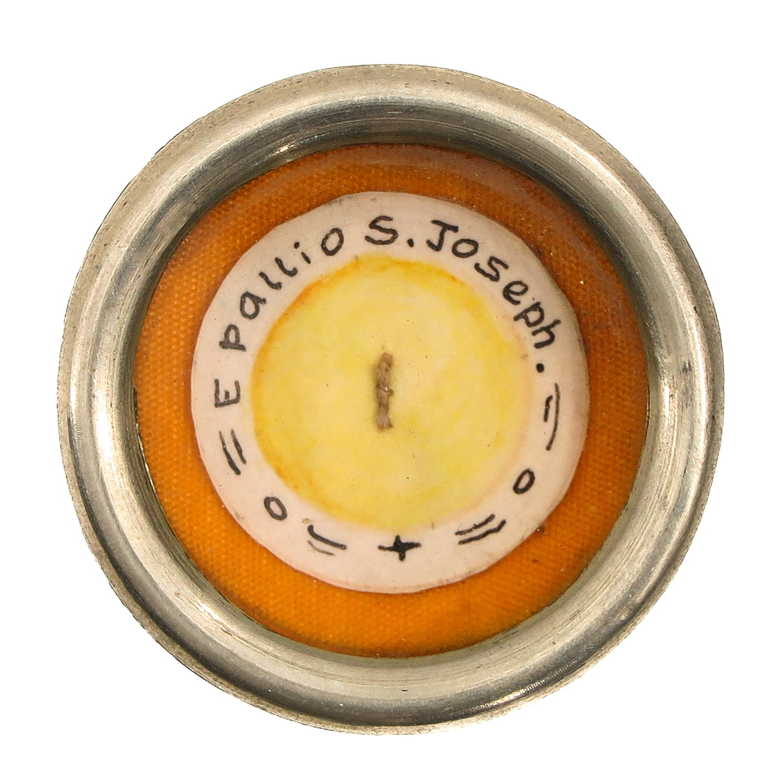 A Relic of Saint Joseph Sponsi B.M.V.: 4 cm. in diameter, with certificate.