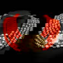 A 19th Century 5 Strand Red Coral Necklace on 18KG Clasp